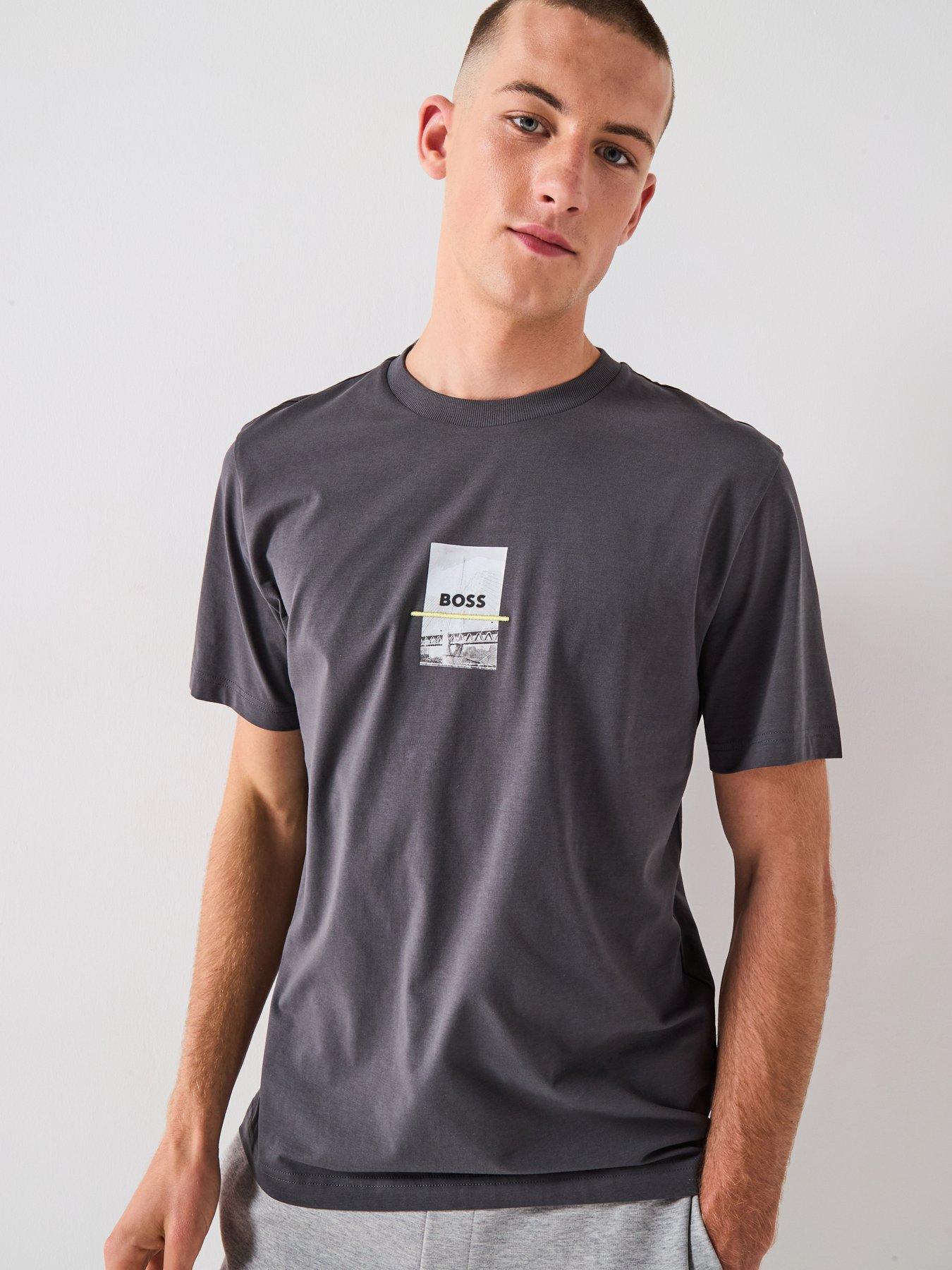 undefined Tee Photoprint Relaxed Fit Back Print T-shirt - Dark Grey