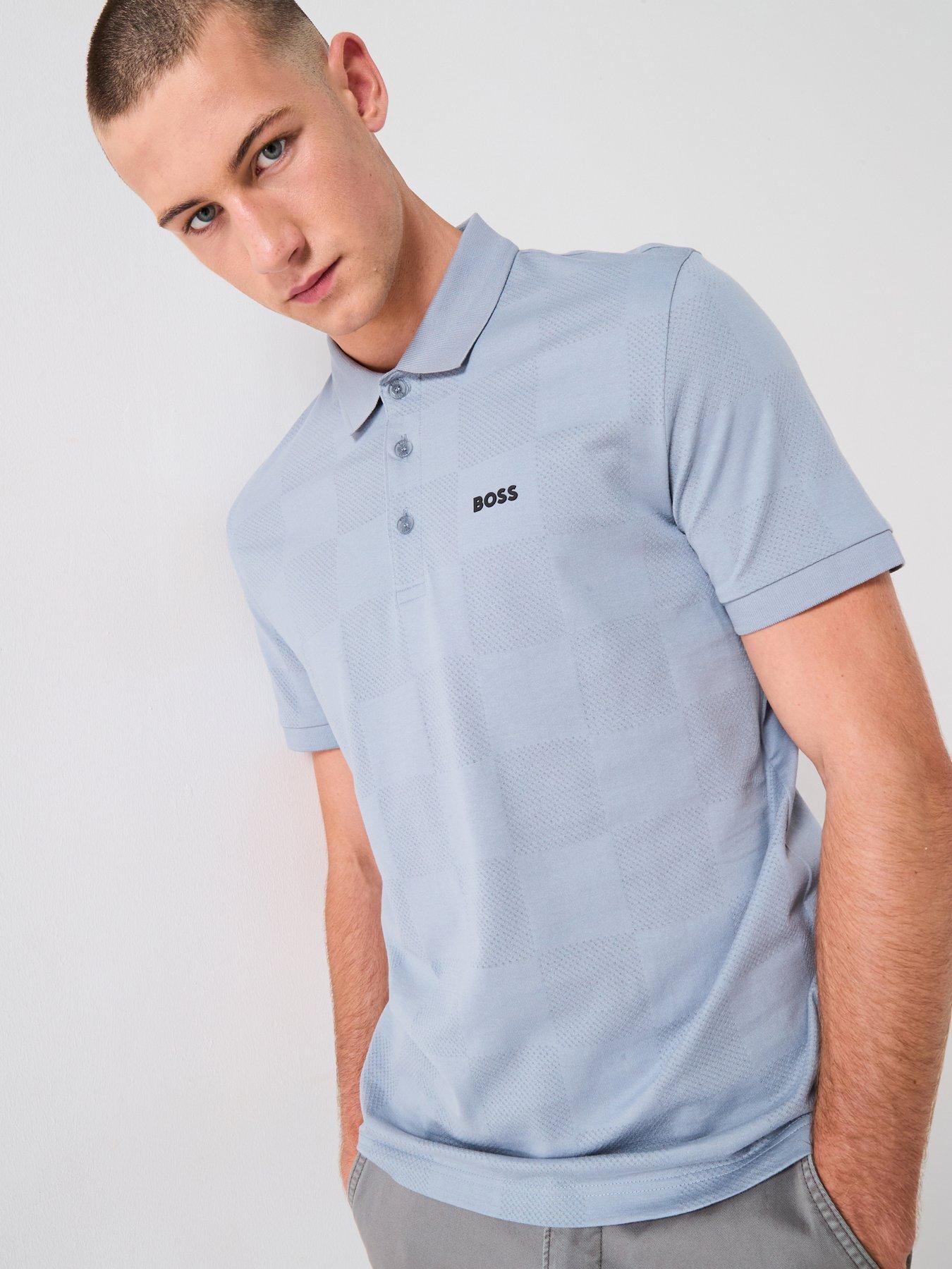 undefined Patteo All Over Jacquard Regular Fit Polo Shirt - Light Grey