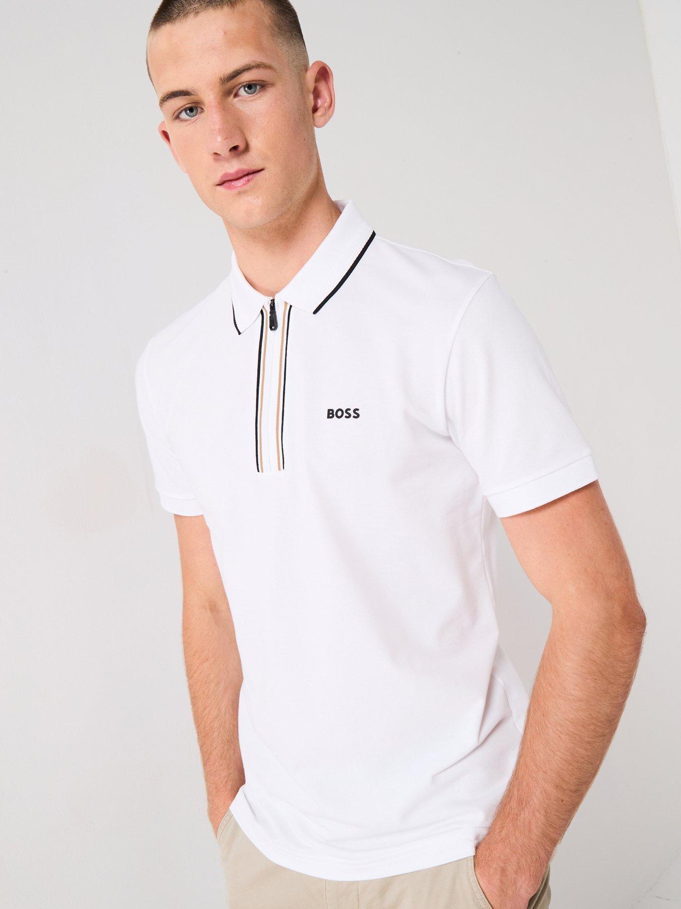 undefined Philix Goc Zip Neck Slim Fit Polo Shirt - White