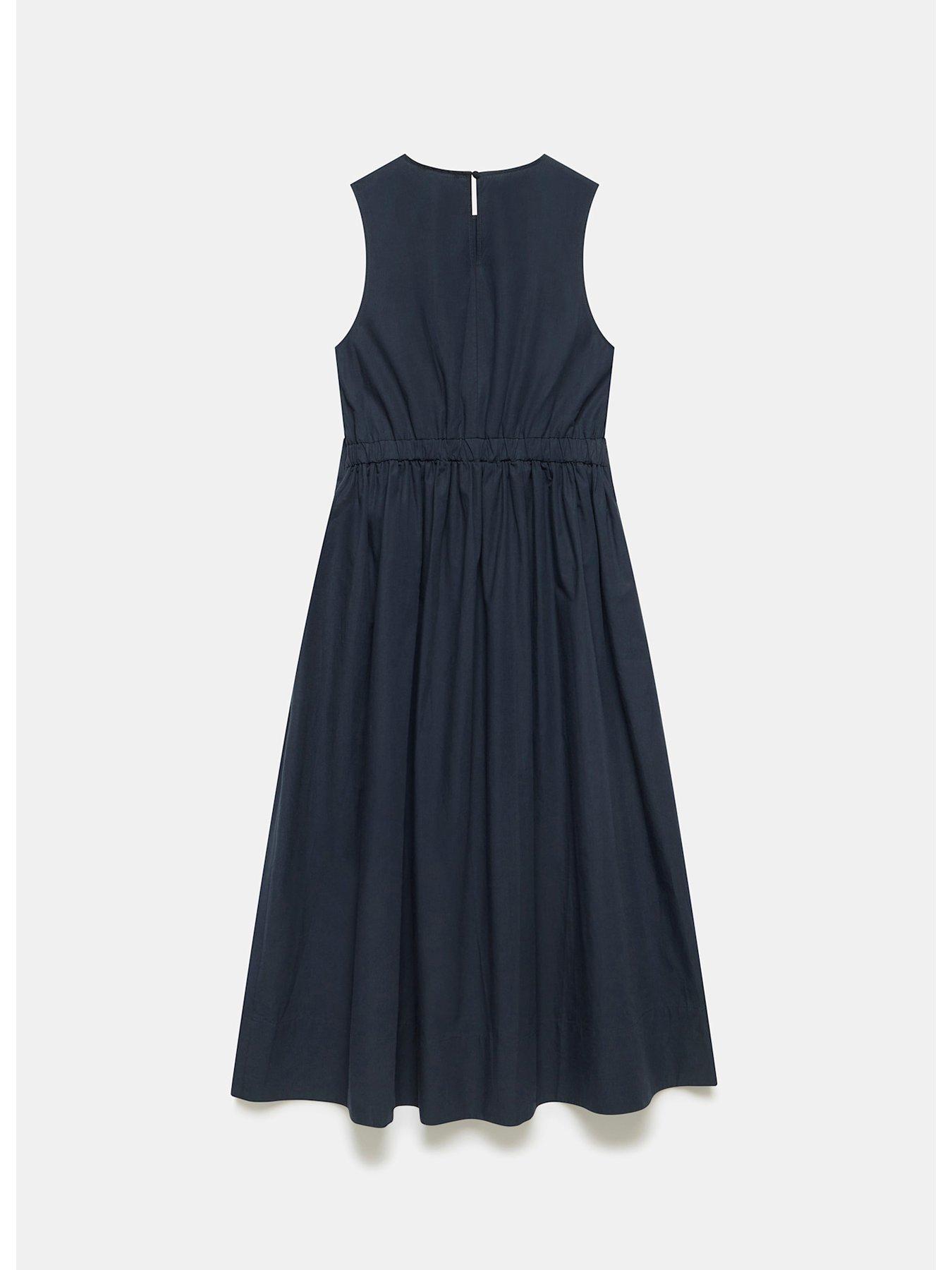 Image 6 of 6 of Mint Velvet Twist Midi Dress - Navy