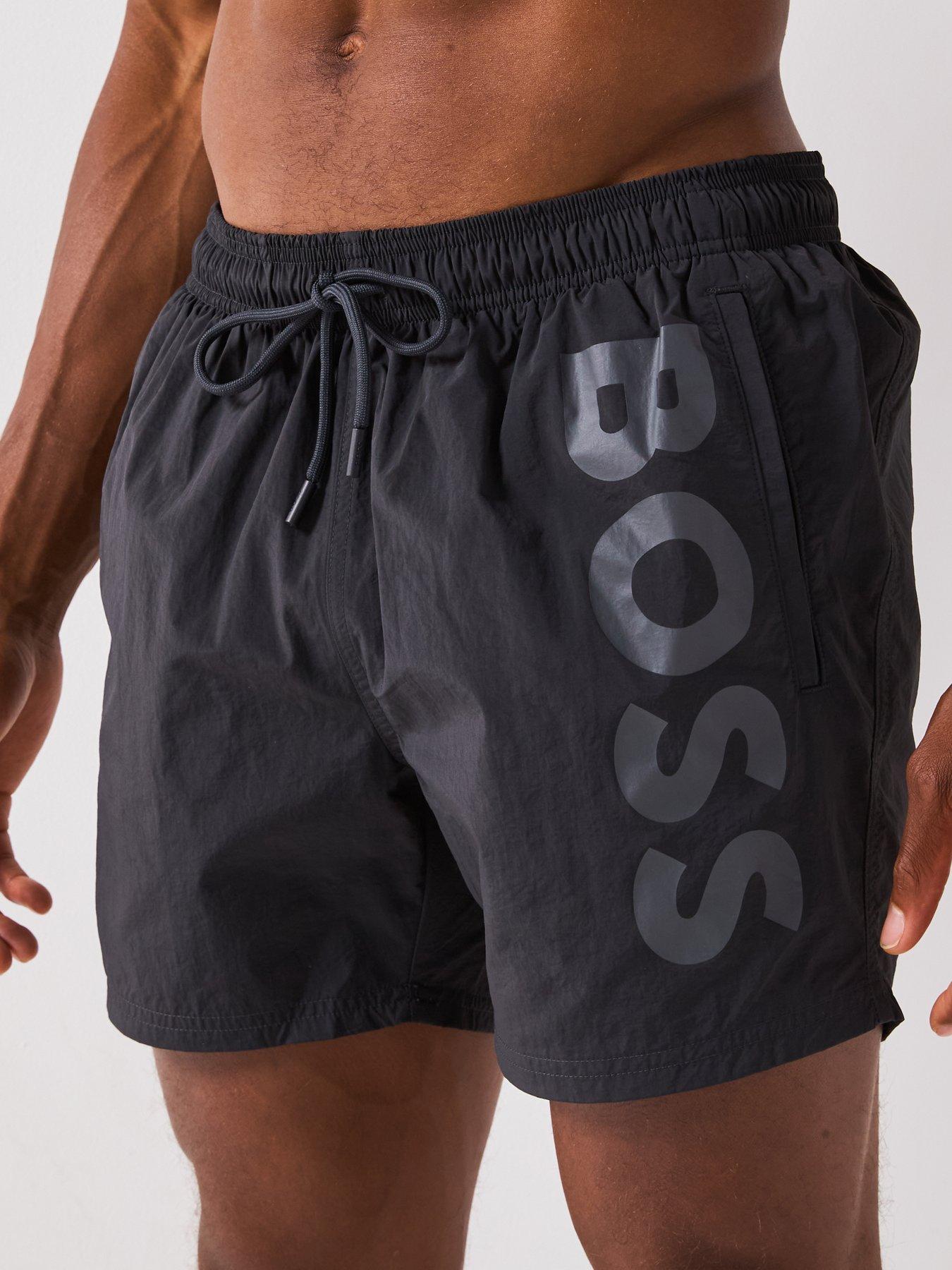 Image 4 of 6 of BOSS Octopus Swim Shorts - Grey