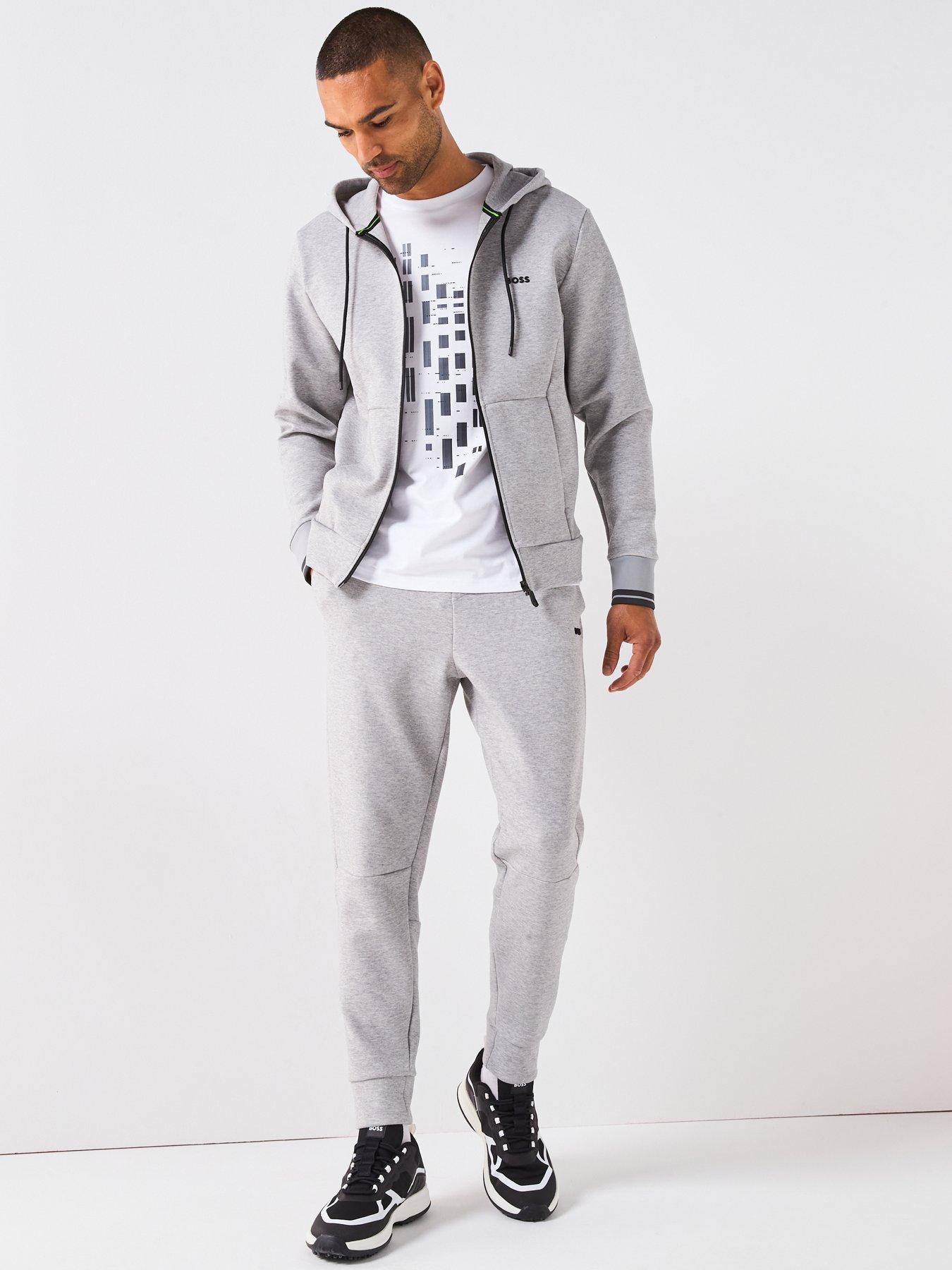 Image 3 of 6 of BOSS Zone Full Zip Regular Fit Hoodie - Dark Grey