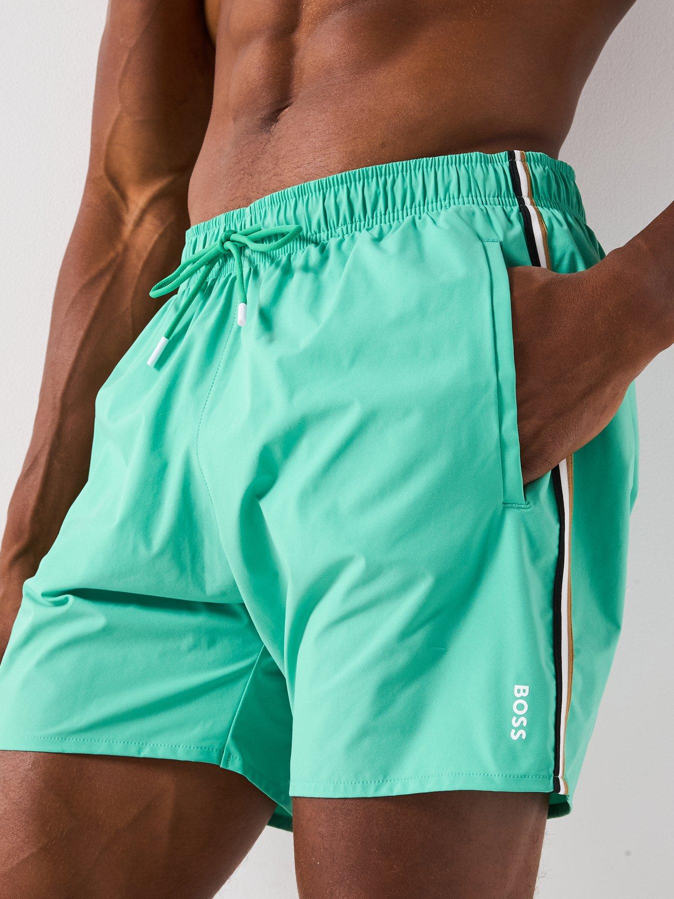 boss-iconic-mid-length-swimshorts-greenoutfit