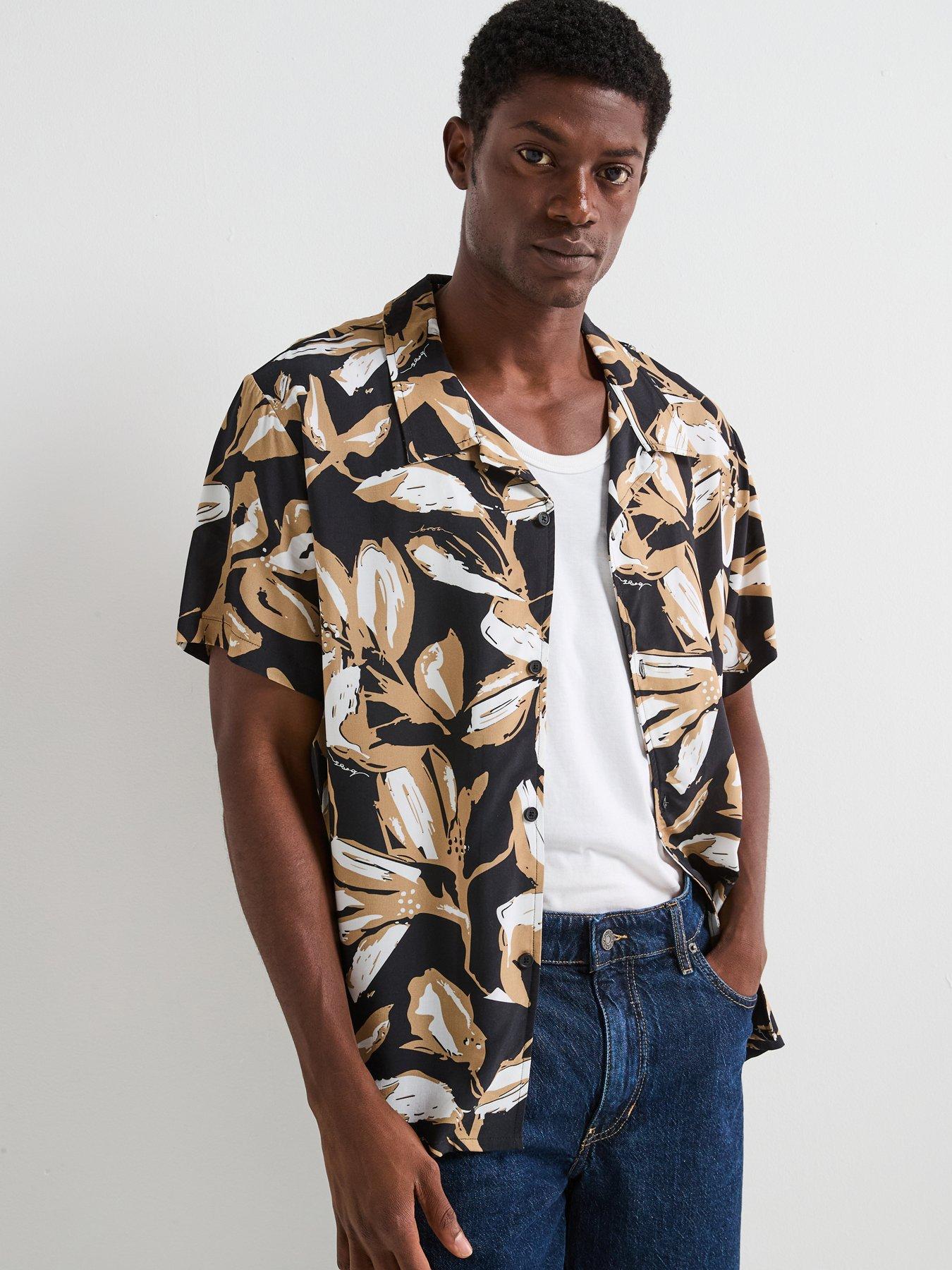 BOSS All Over Print Beach Shirt - Multi