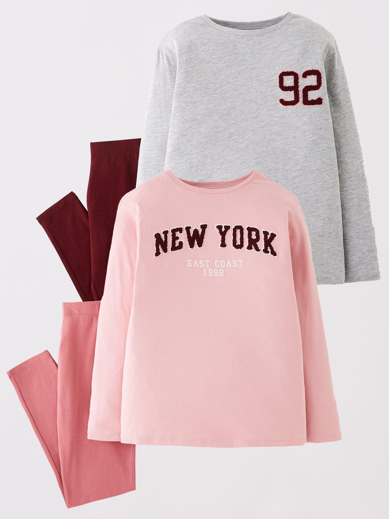 V by Very Girls 2 Pack Pyjama Set - Multi