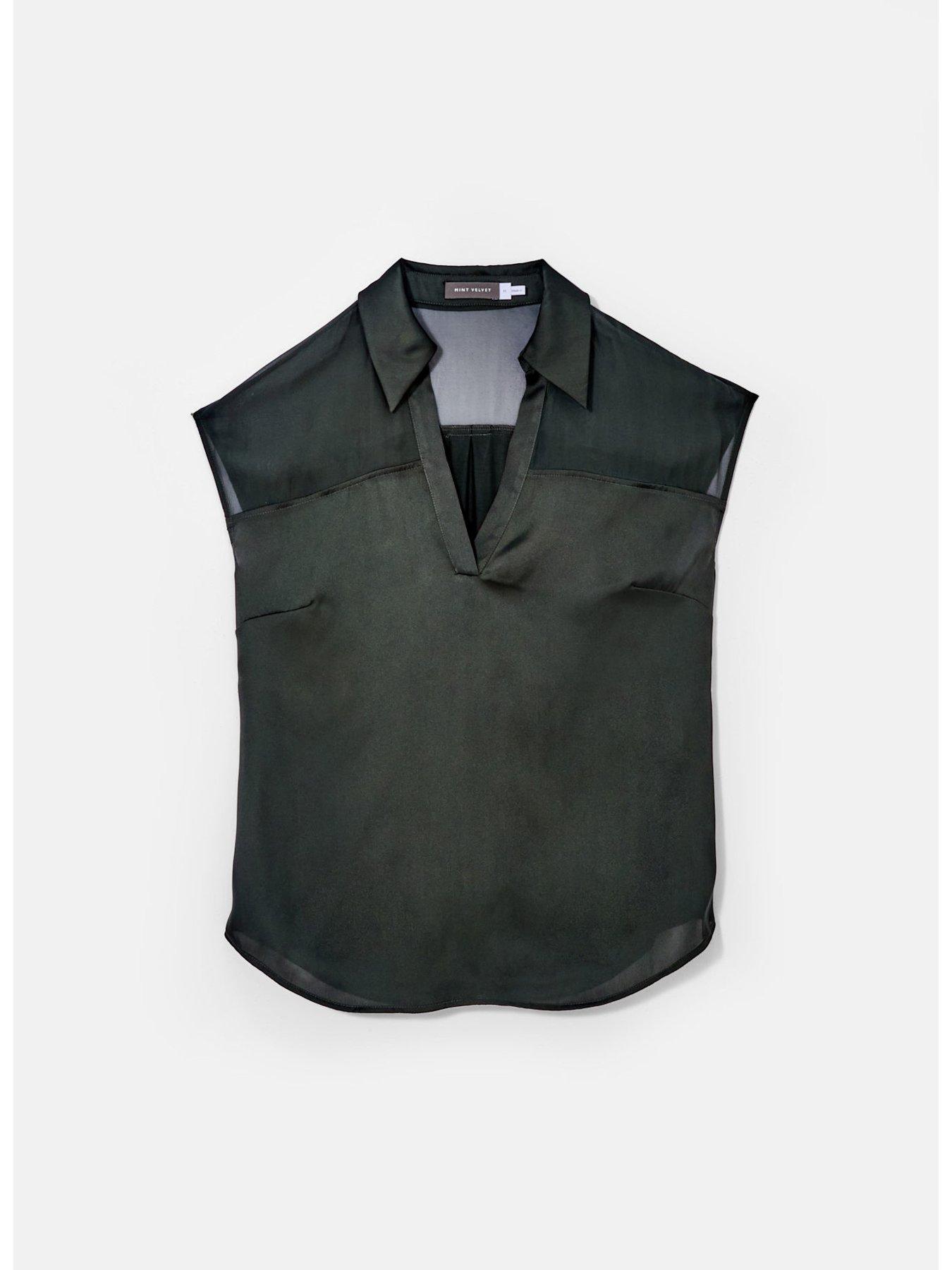 mint-velvet-satin-v-neck-top-khakidetail
