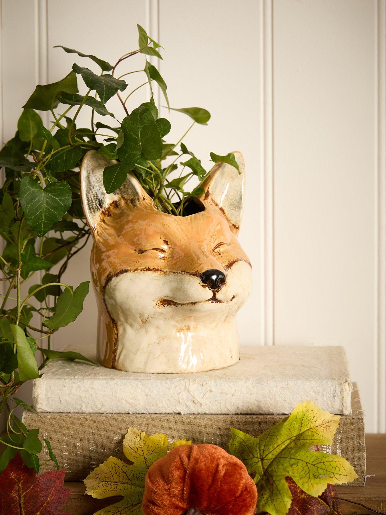 Heaven Sends Fox Head Planter Autumn Decoration