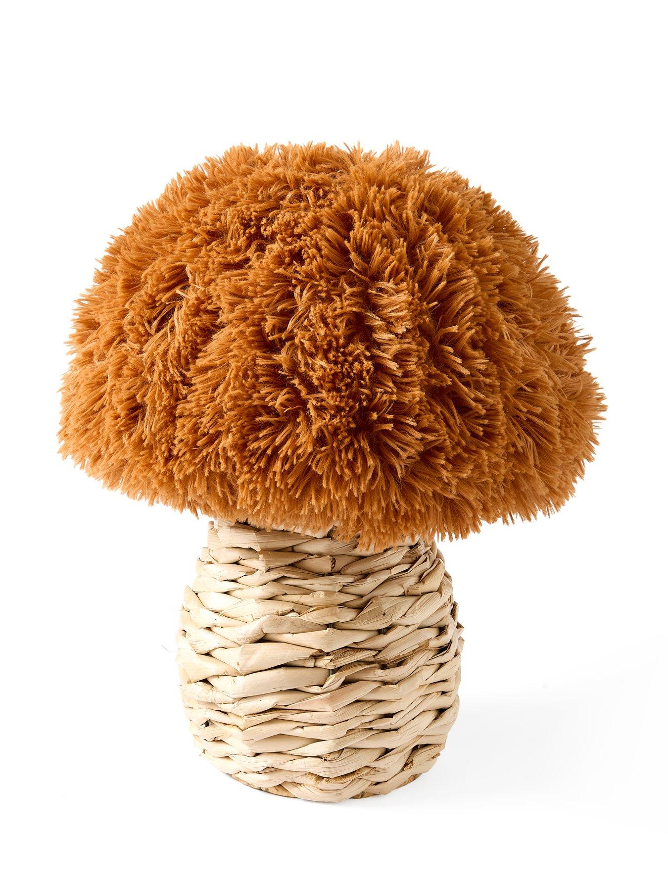 Image 2 of 5 of Heaven Sends Fur and Rattan Toadstool Christmas Decoration