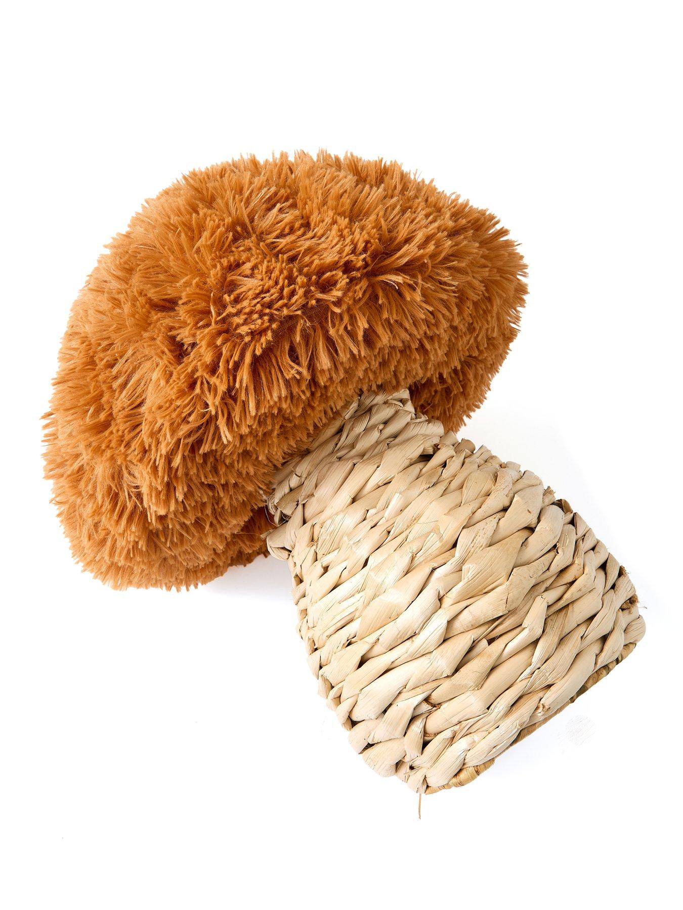 Image 3 of 5 of Heaven Sends Fur and Rattan Toadstool Christmas Decoration