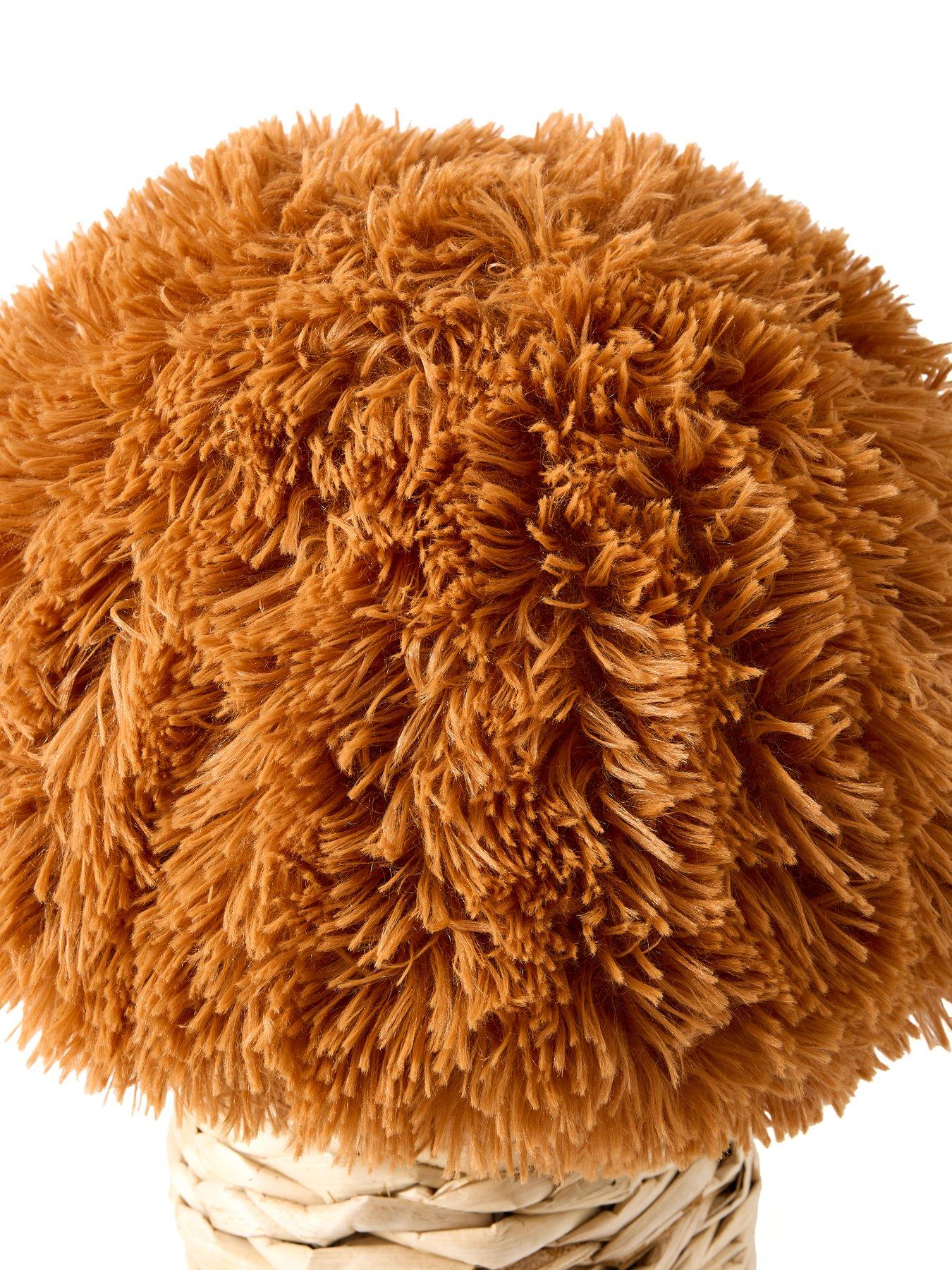 Image 4 of 5 of Heaven Sends Fur and Rattan Toadstool Christmas Decoration