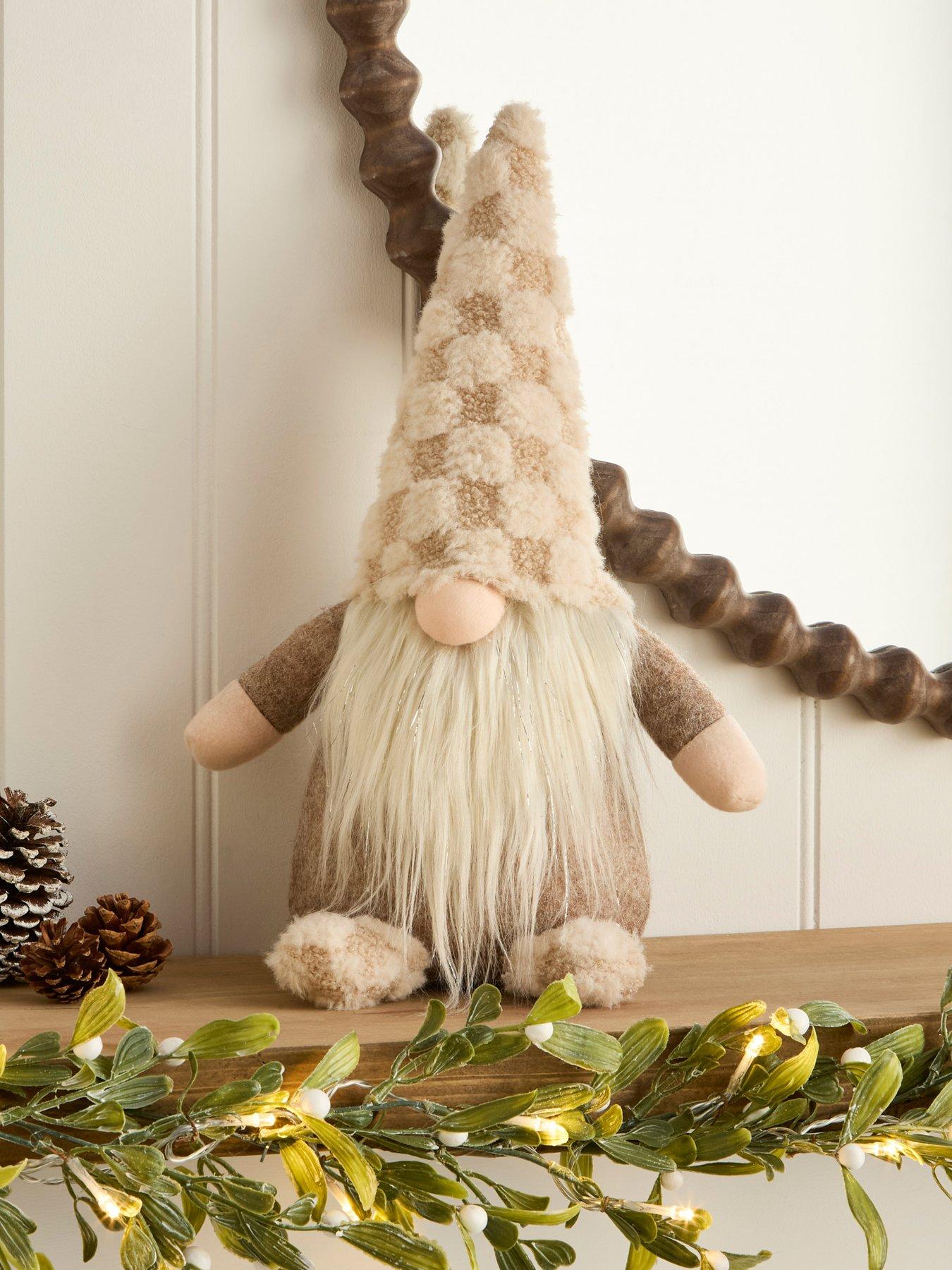 Heaven Sends Gonk in Fluffy Check Hat Christmas Decoration