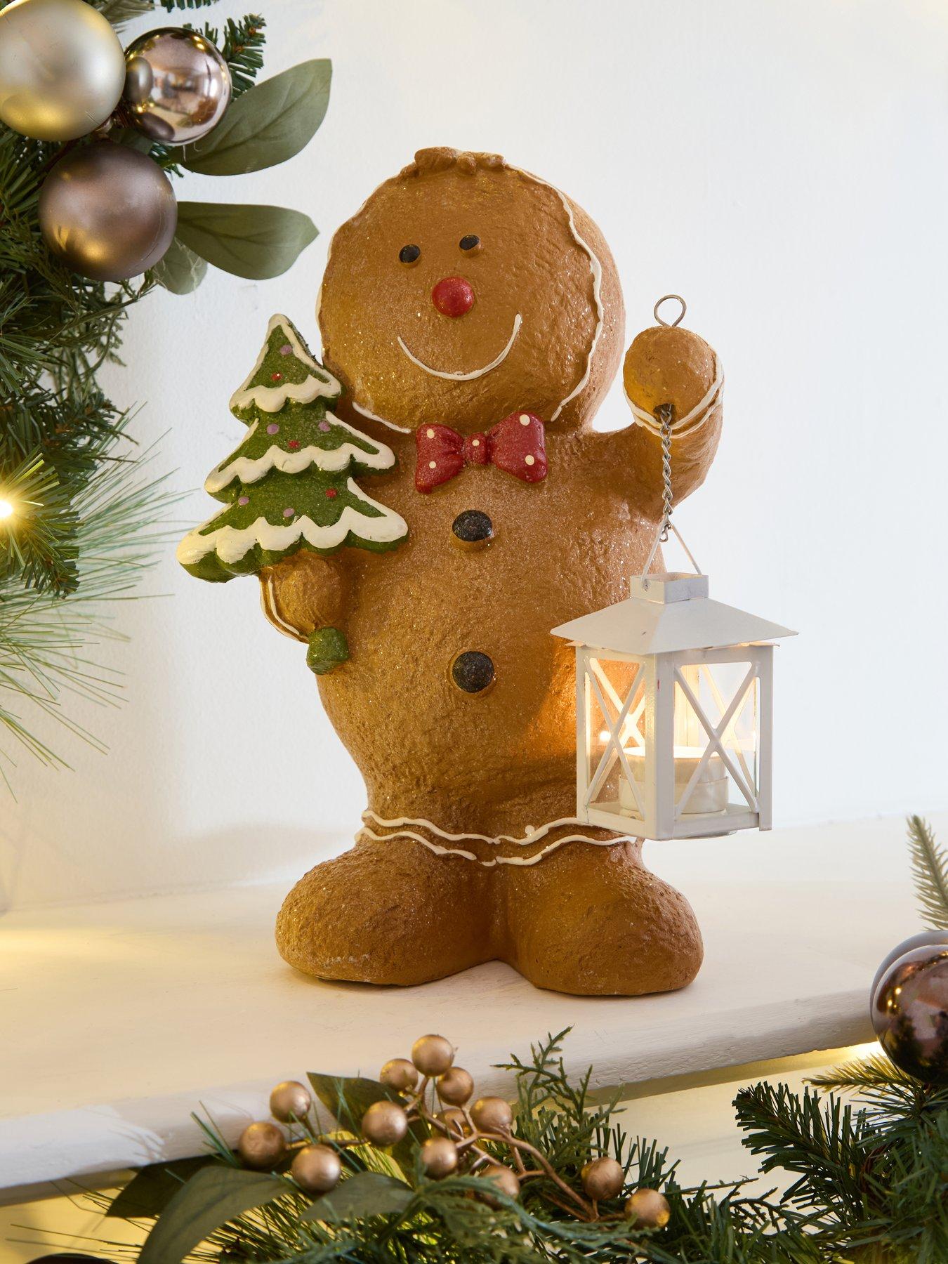 Heaven Sends Gingerbread Man with Lantern Christmas Decoration