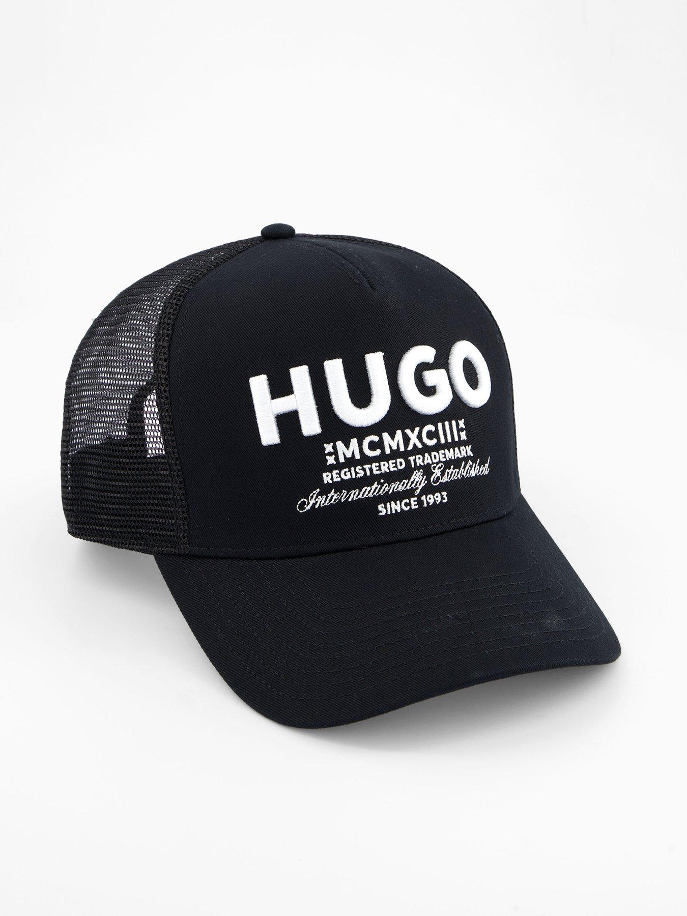 Image 1 of 4 of HUGO Blue Merk International Logo Trucker Cap - Black