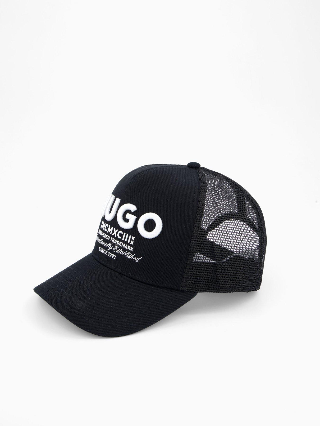 Image 2 of 4 of HUGO Blue Merk International Logo Trucker Cap - Black