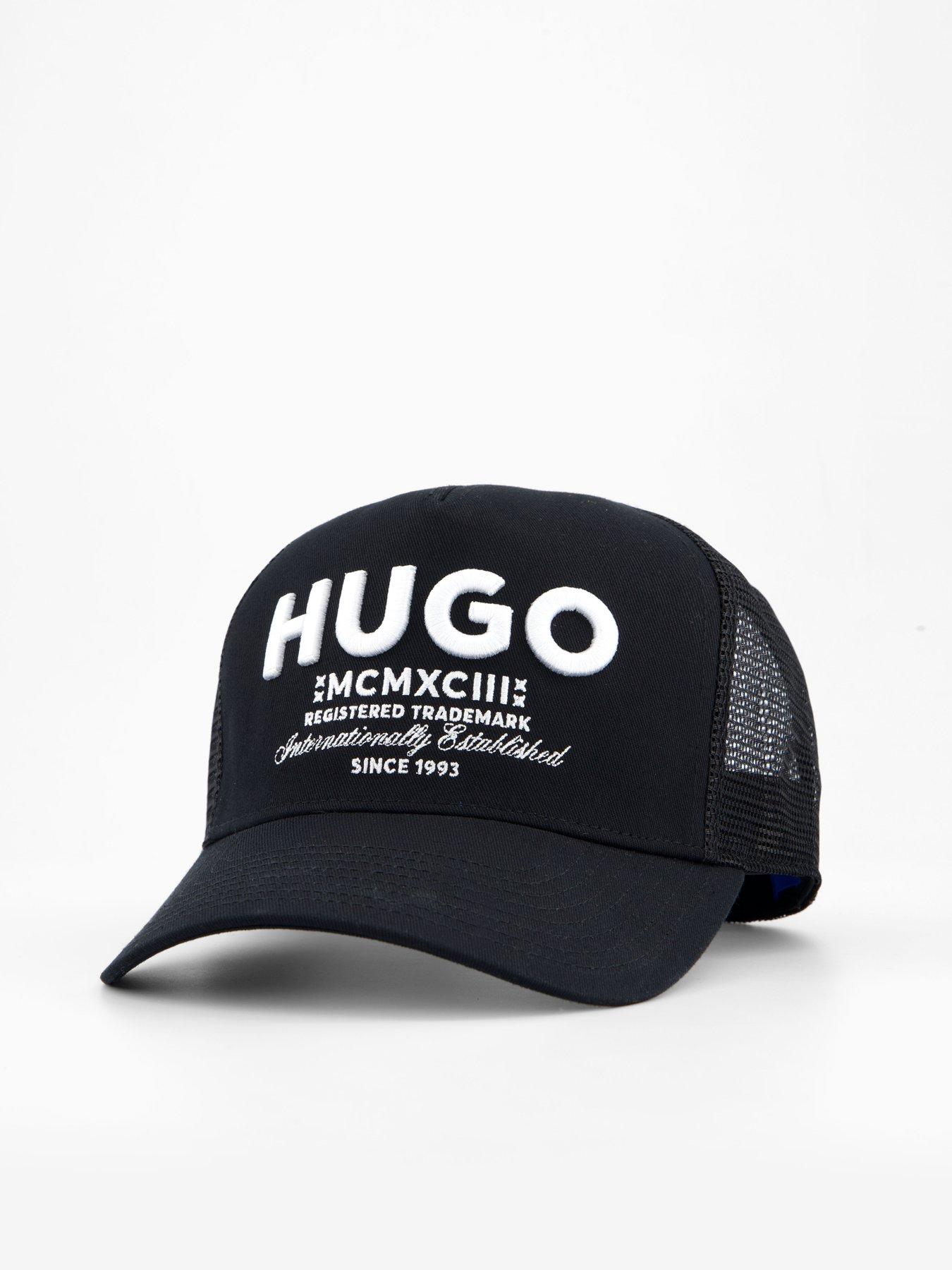 Image 3 of 4 of HUGO Blue Merk International Logo Trucker Cap - Black