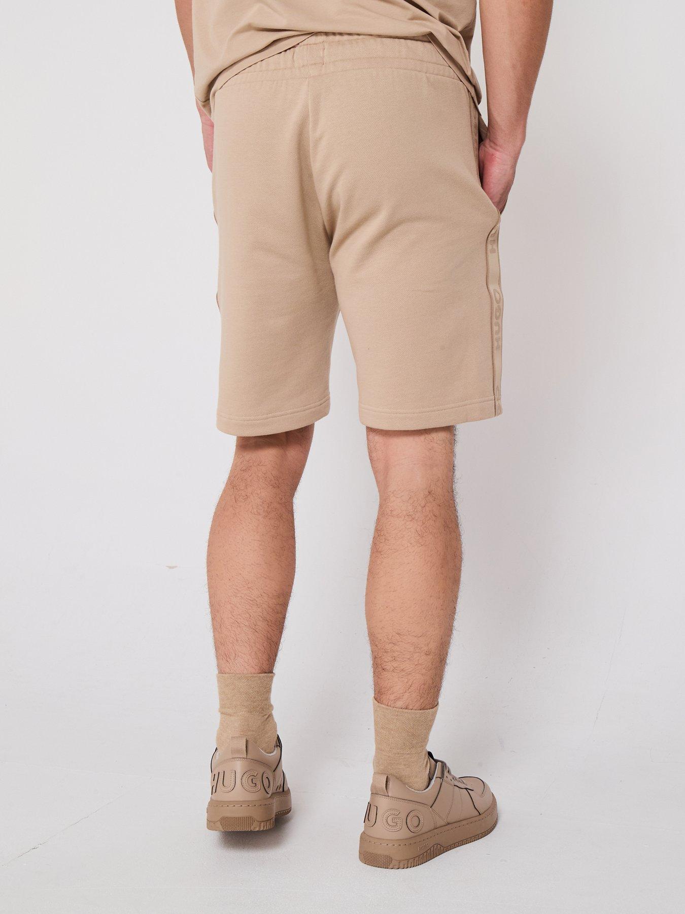 hugo-bodywear-liam-taped-loungewear-shorts-beigestillFront