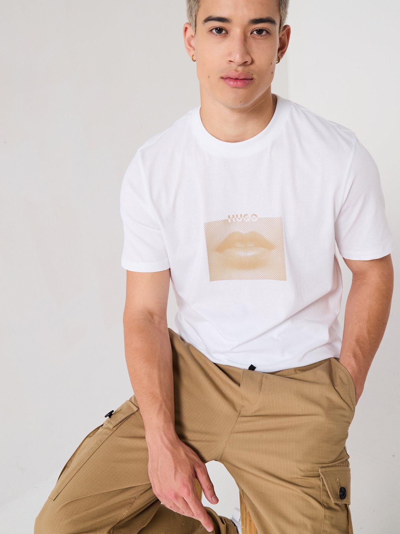 hugo-regular-fit-deterni-lips-graphic-t-shirt-whitefront