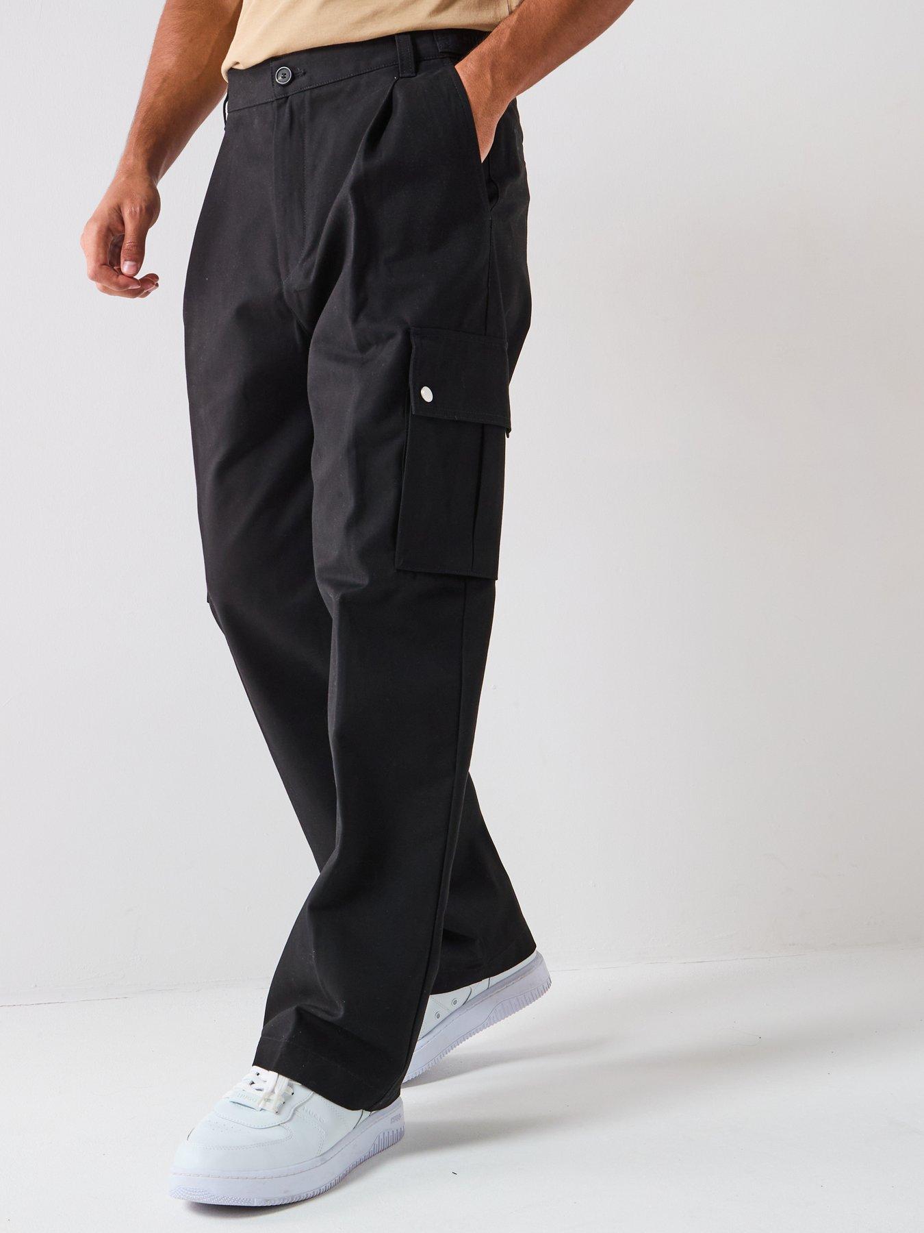 HUGO Straight Fit Graysen253 Cargo Trousers - Black