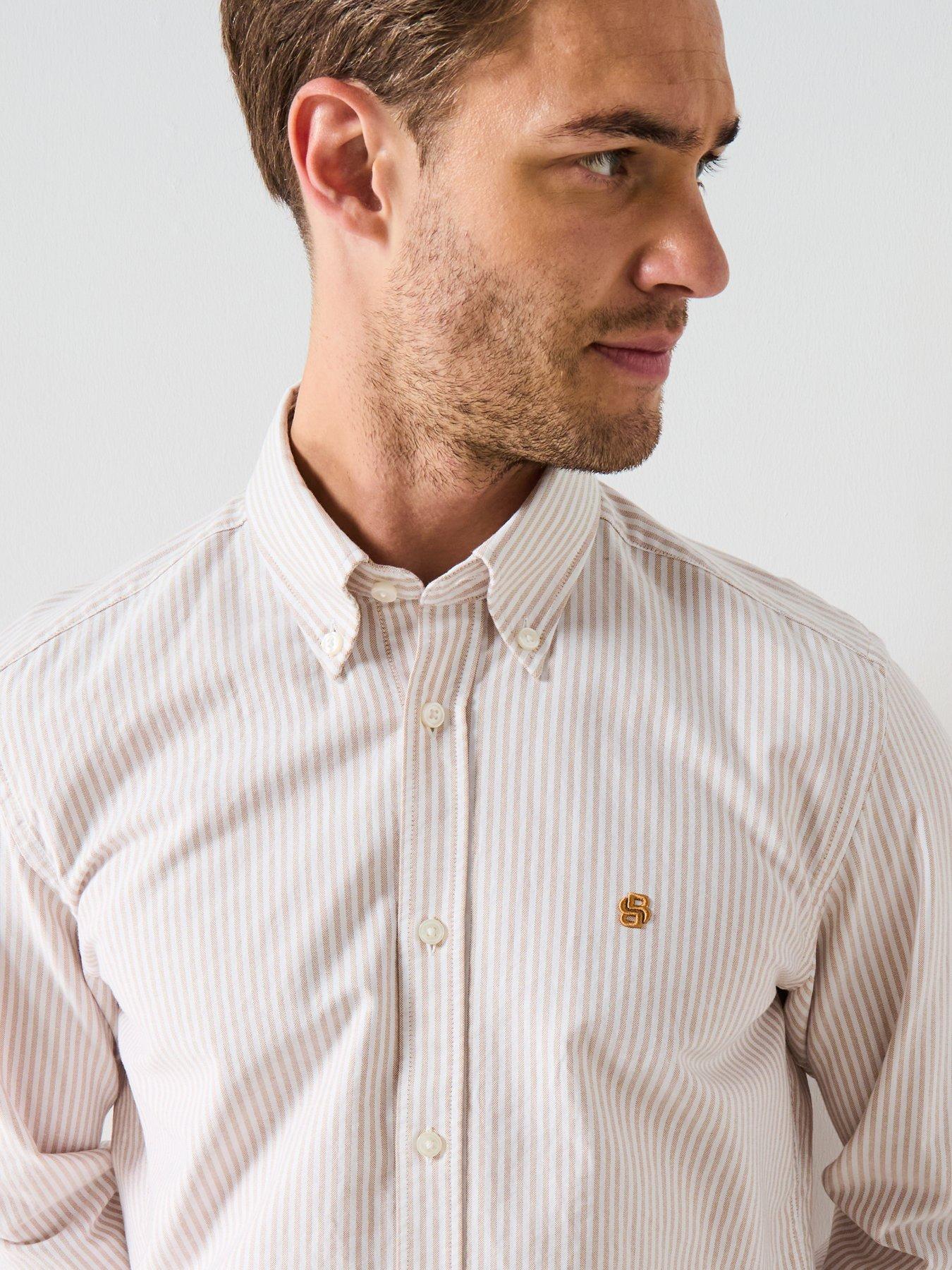 boss-h-liam-striped-regular-fit-oxford-shirt-beigefront