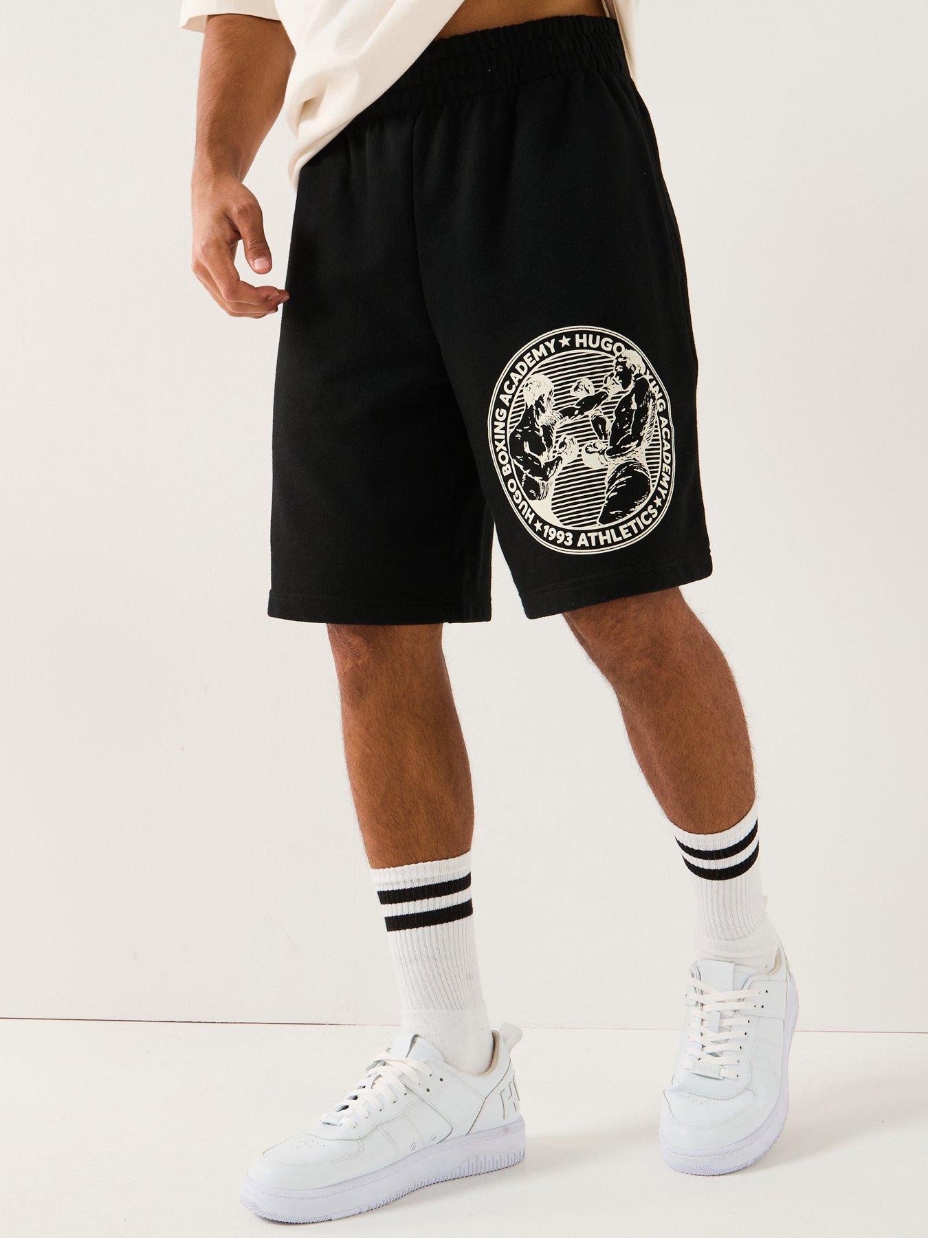 HUGO Relaxed Fit Dubox Jersey Shorts - Black