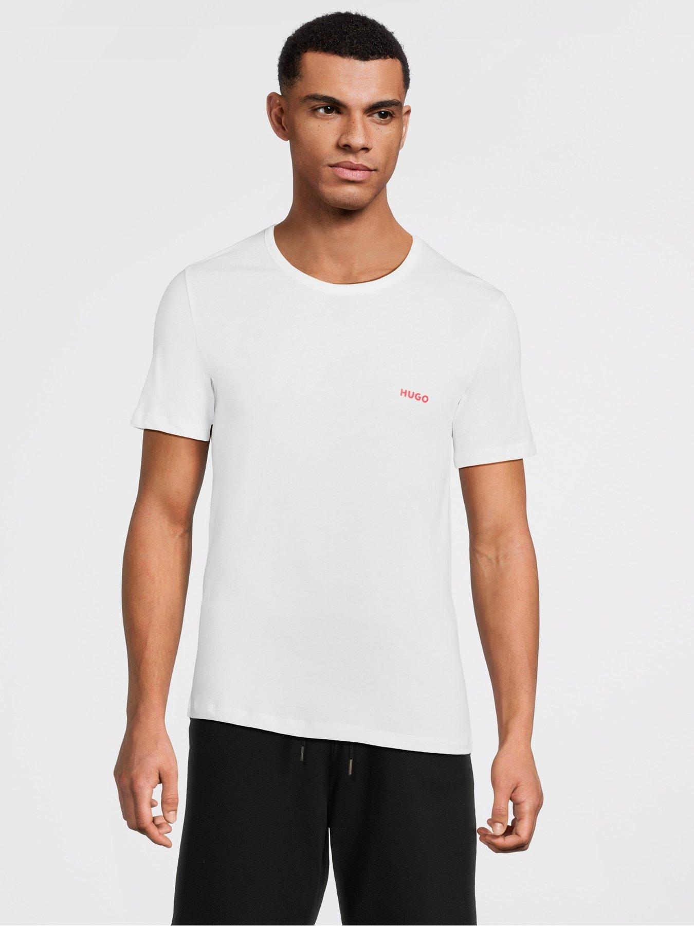 Image 2 of 6 of HUGO Bodywear Regular Fit 3 Pack T-Shirt - Assorted