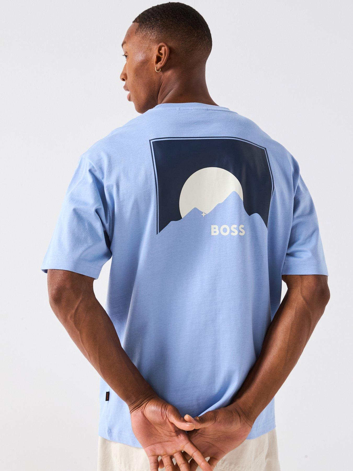 undefined Move Relaxed Fit Back Print T-Shirt - Light Blue