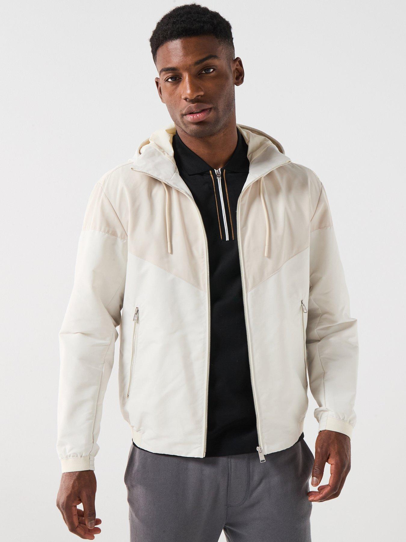 BOSS H-Cireno4 Lightweight Hooded Jacket - Beige