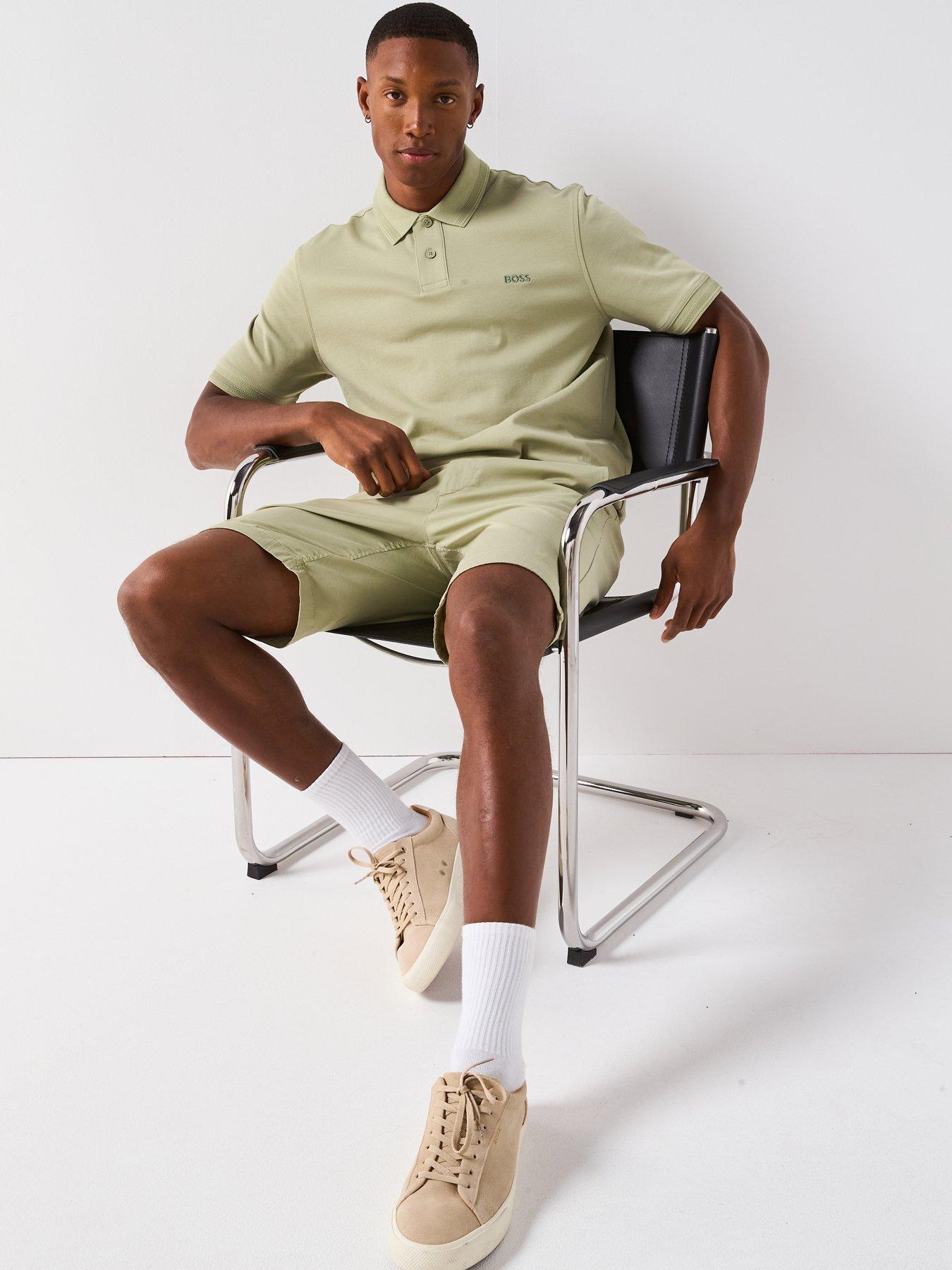 Image 6 of 6 of BOSS Chino Slim Fit Shorts - Green