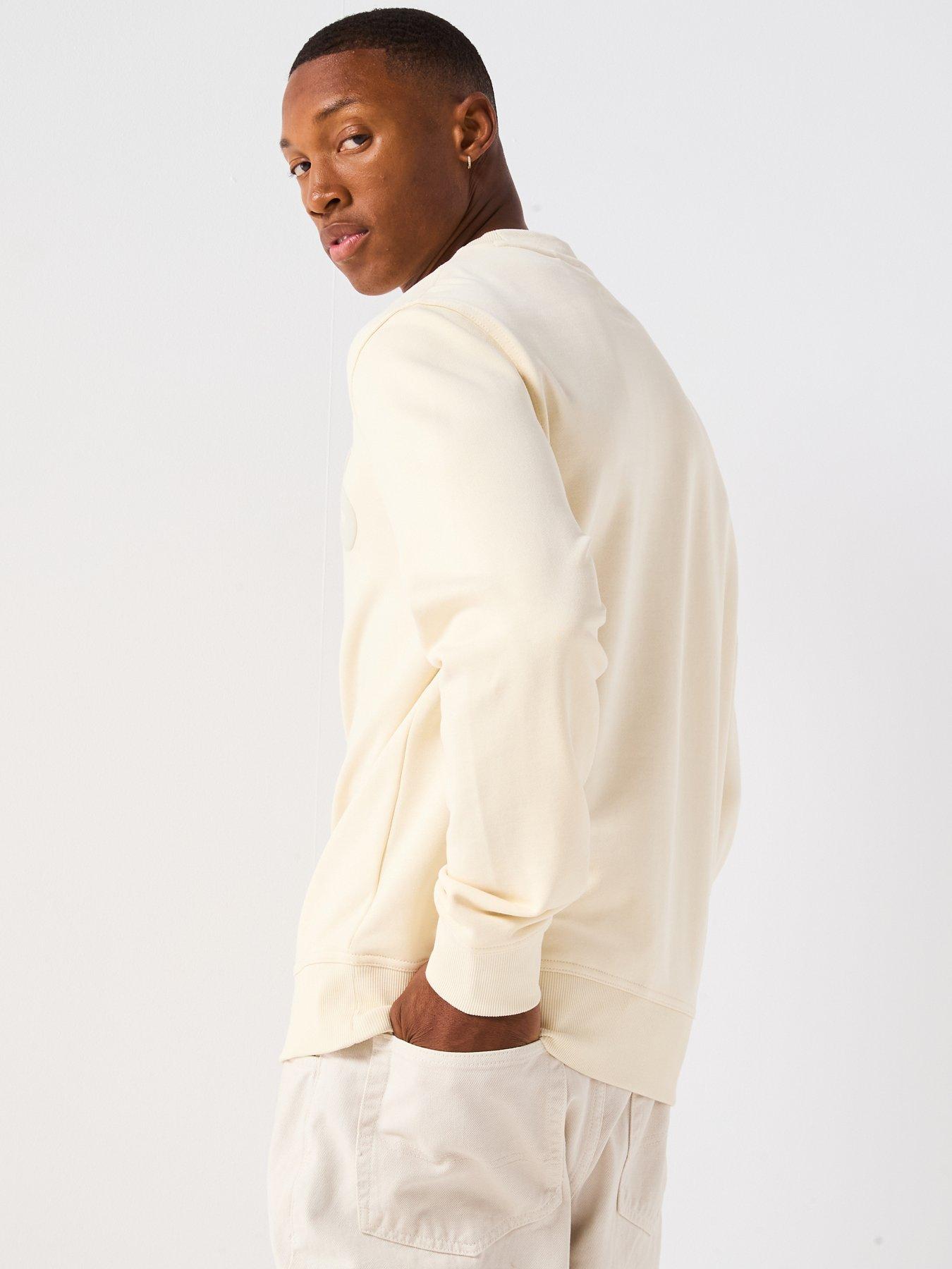 boss-webasic-logo-crew-sweatshirt-beigestillFront