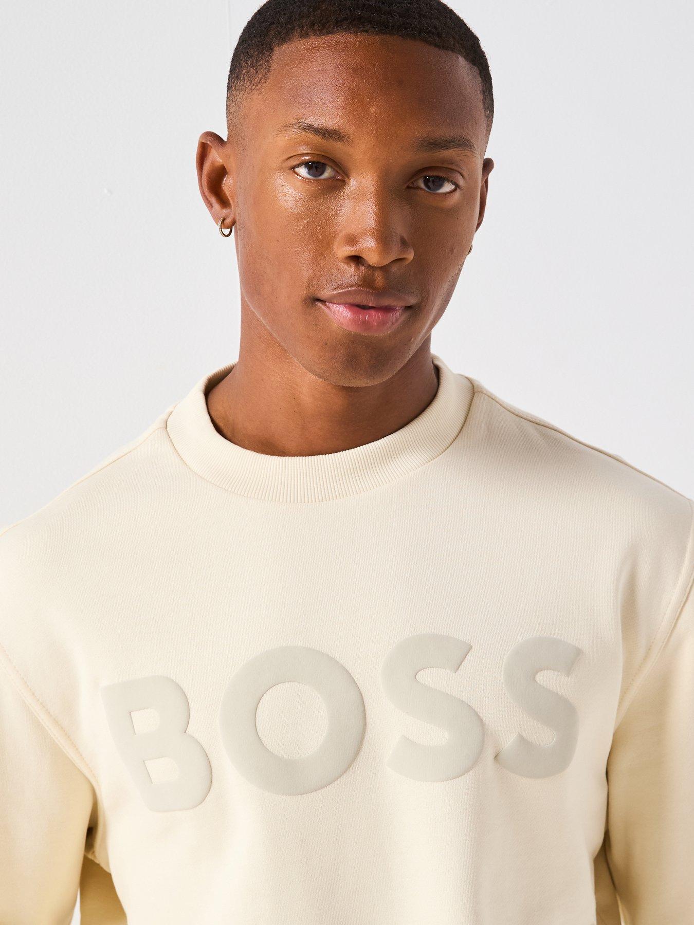 boss-webasic-logo-crew-sweatshirt-beigeoutfit