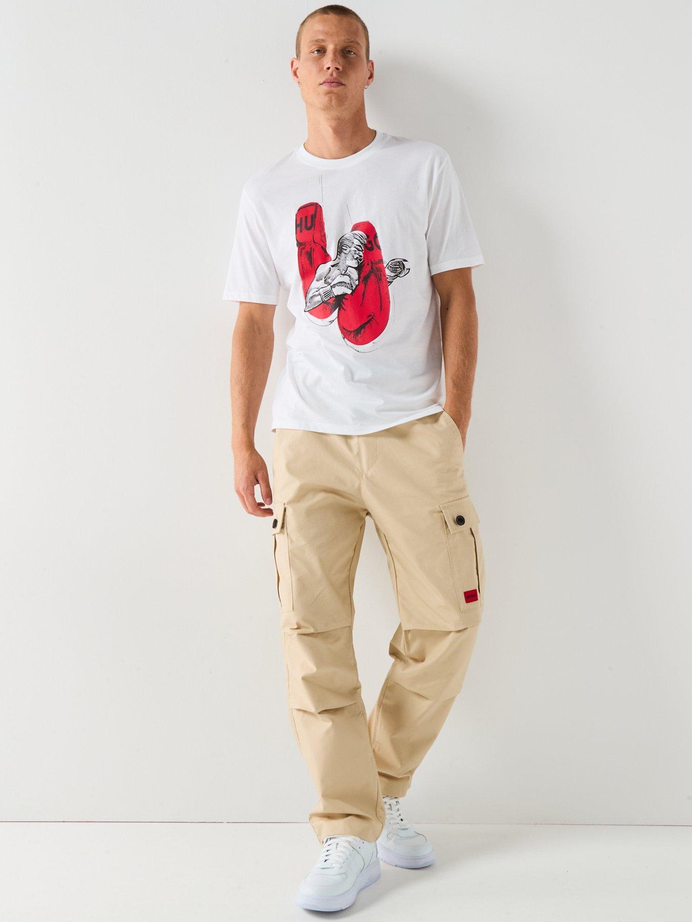 hugo-garlo233-regular-fit-drawstring-cargo-pants-beigeback