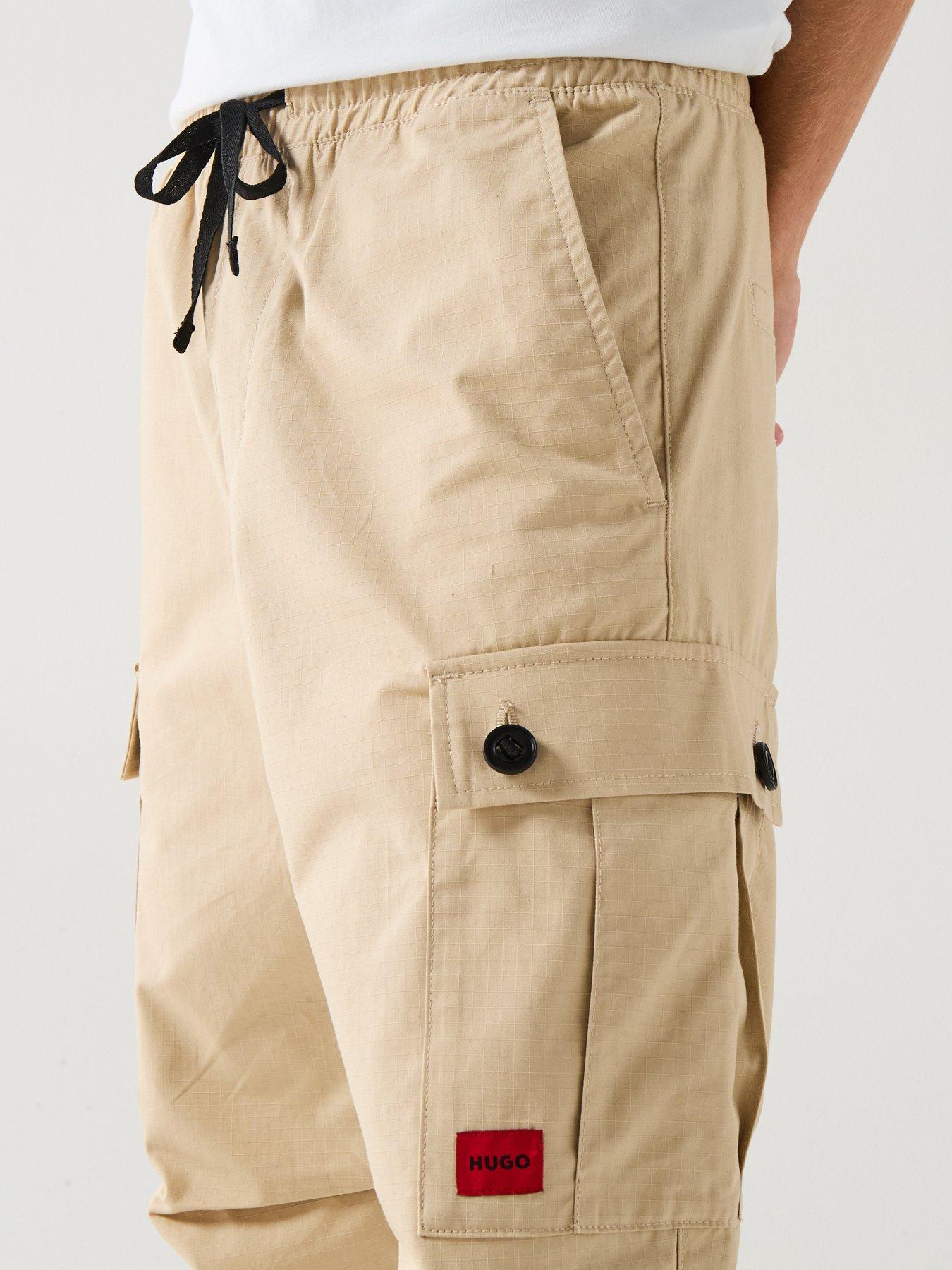 hugo-garlo233-regular-fit-drawstring-cargo-pants-beigeoutfit
