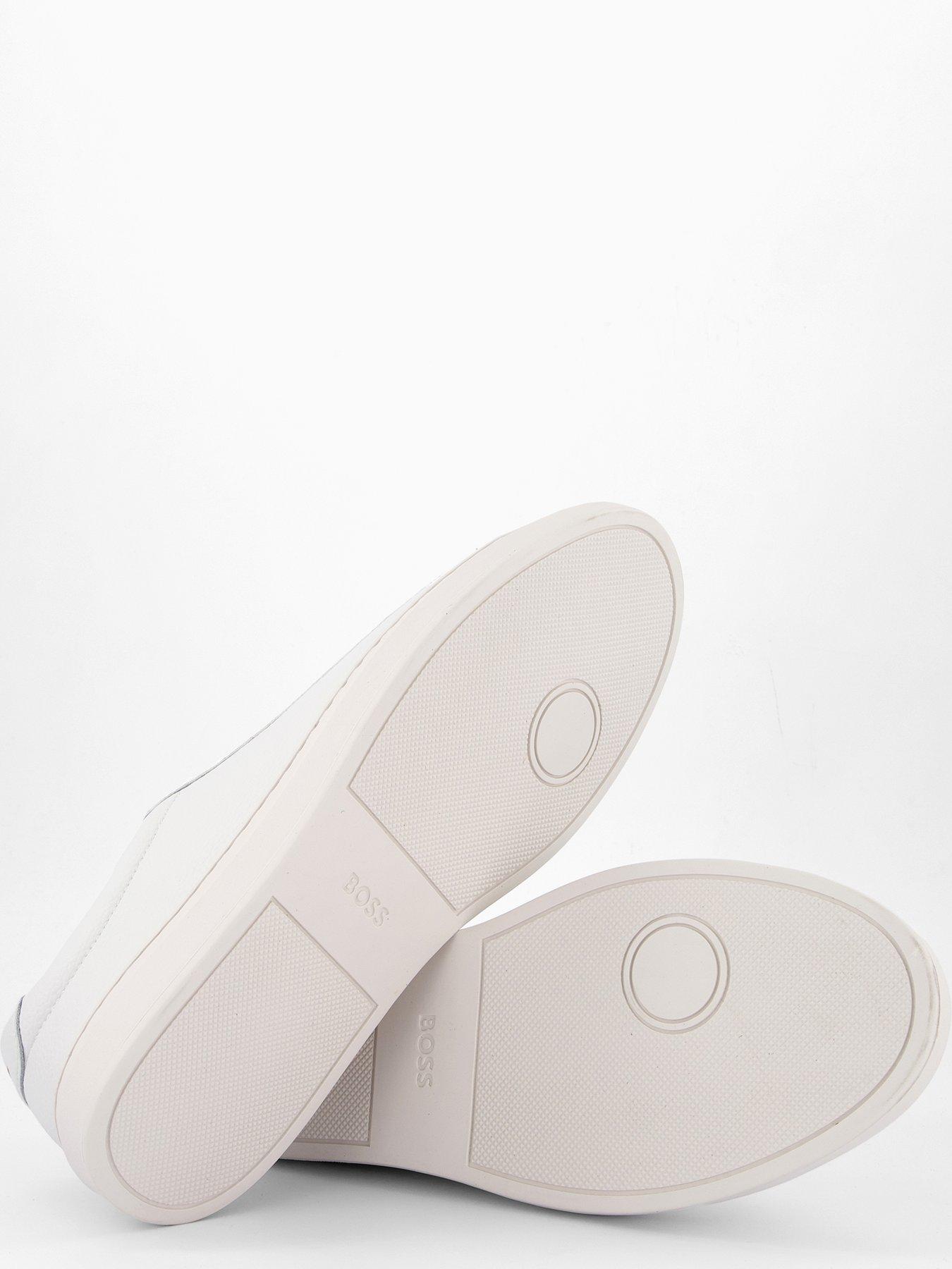 Image 4 of 7 of BOSS Kieran Tennis Leather Trainers - White
