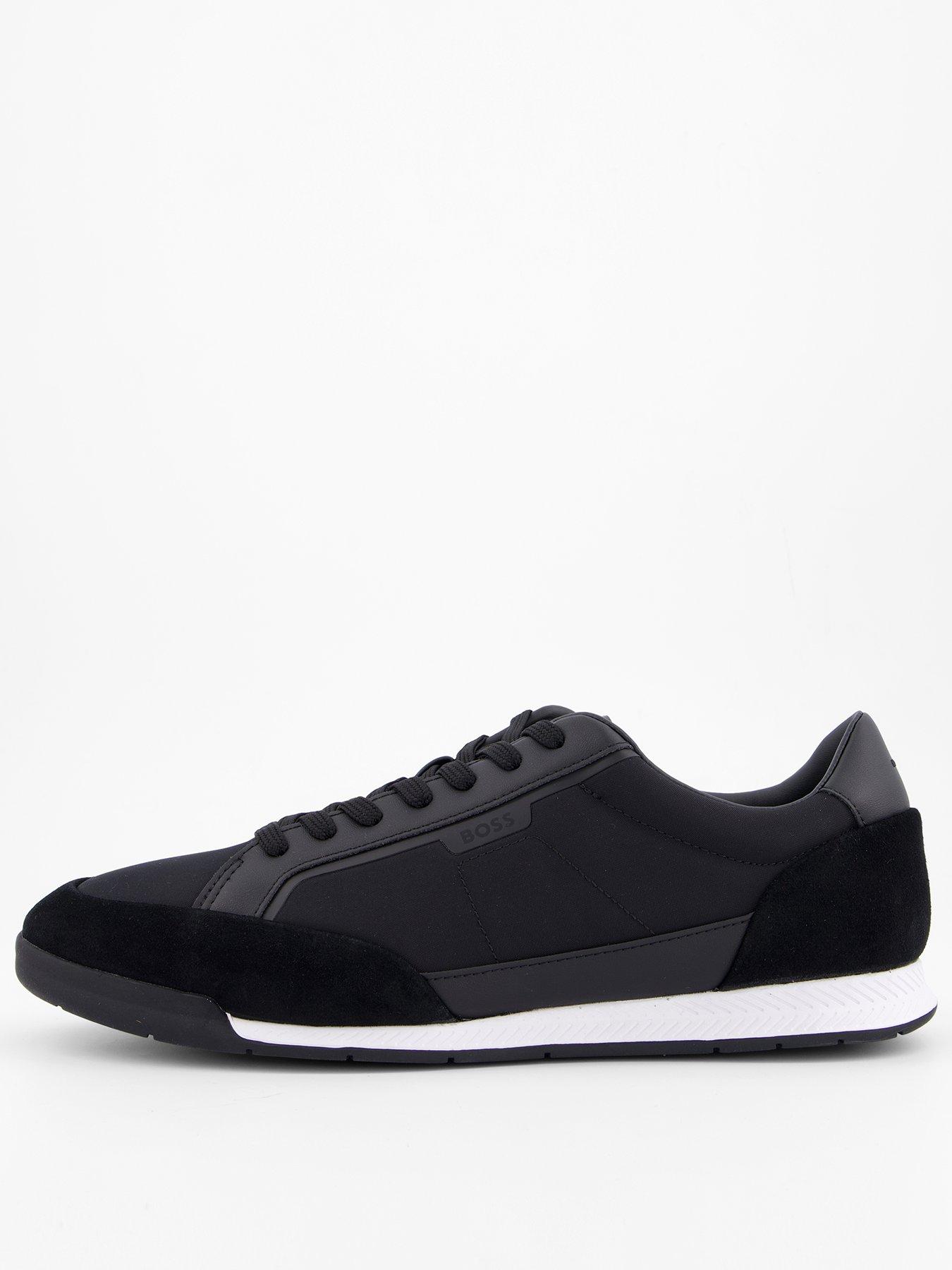 BOSS Nitan Suede Mesh Sneaker - Black