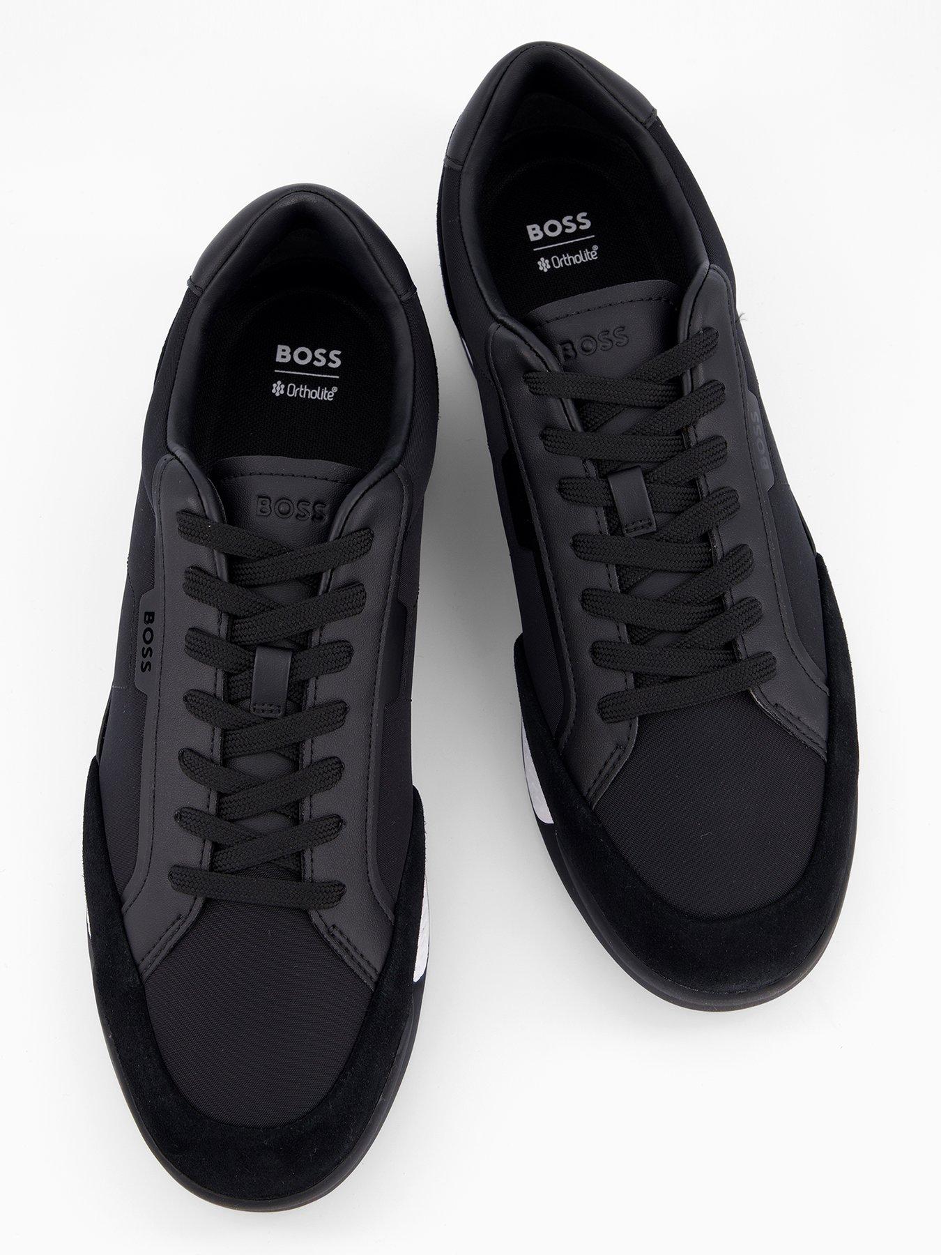 Image 3 of 7 of BOSS Nitan Suede Mesh Sneaker - Black