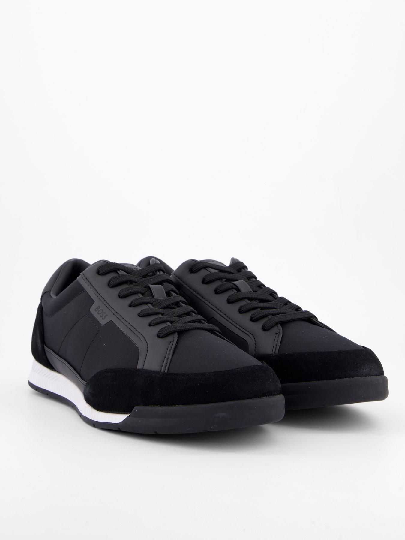 Image 5 of 7 of BOSS Nitan Suede Mesh Sneaker - Black