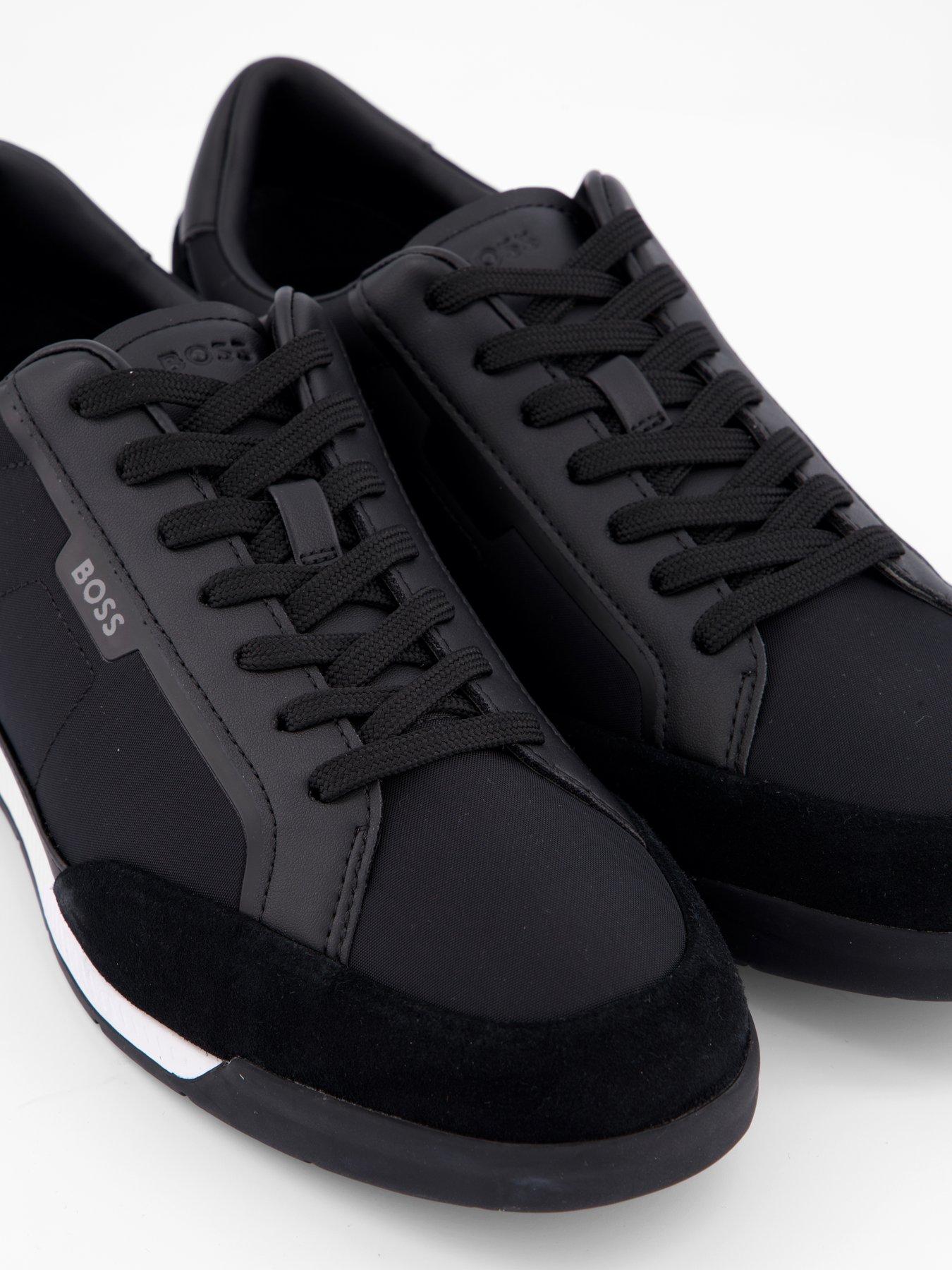 Image 6 of 7 of BOSS Nitan Suede Mesh Sneaker - Black
