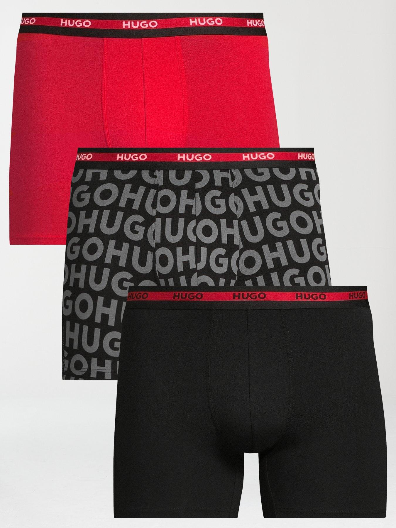 Image 1 of 3 of HUGO Bodywear 3 Pack Boxer Briefs - Assorted