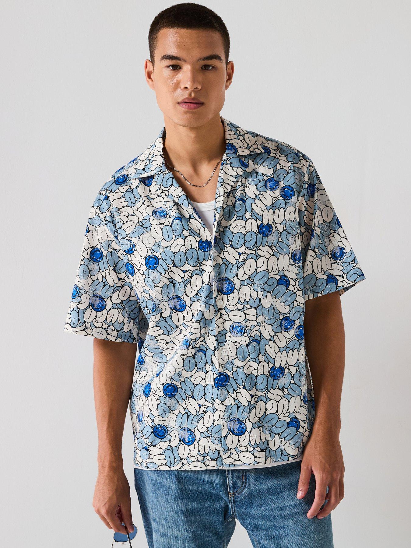 HUGO Blue Eligino Relaxed Fit Shirt - Light Blue