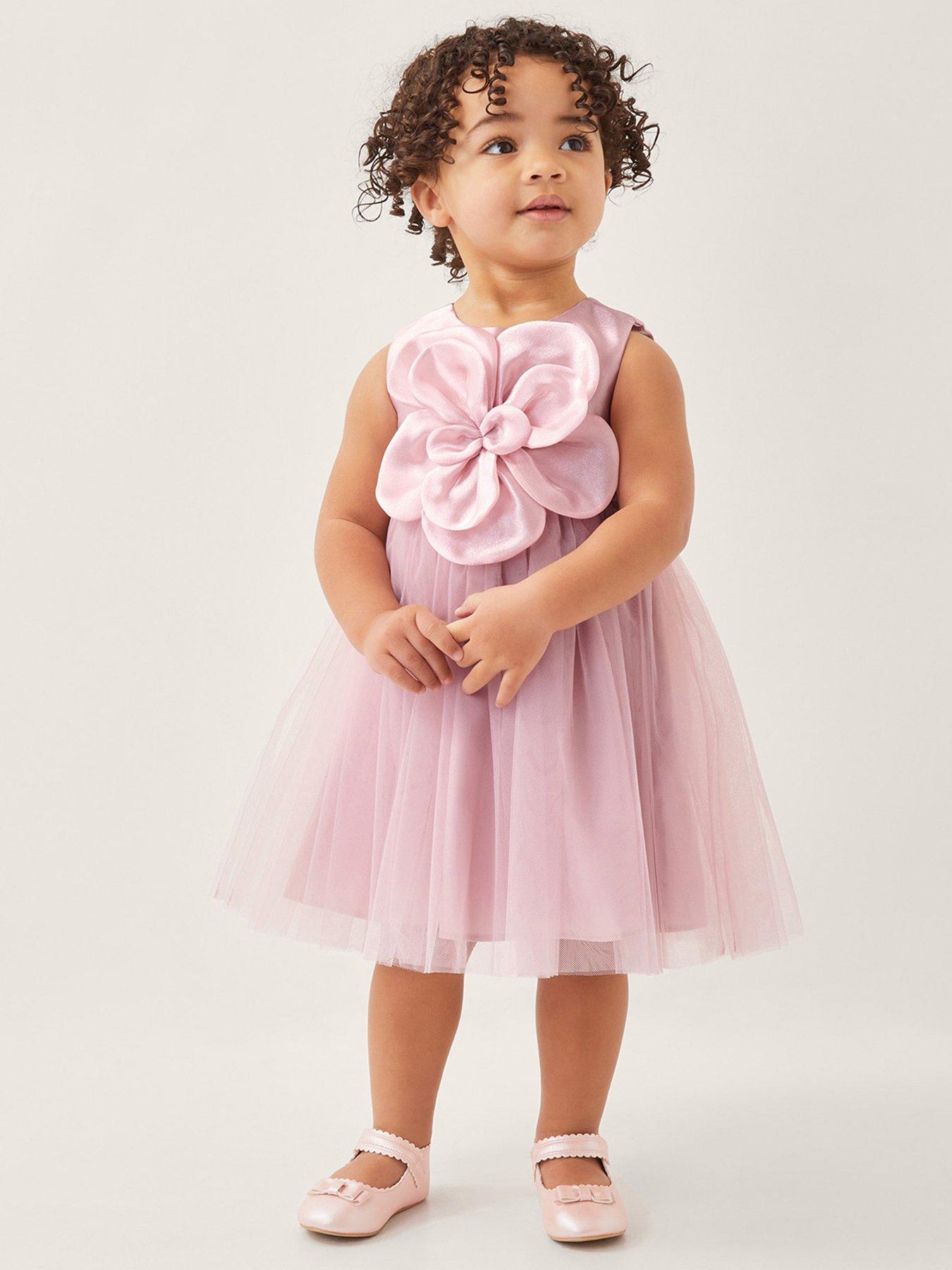undefined Baby Girls Annabelle 3D Flower Dress - Pink