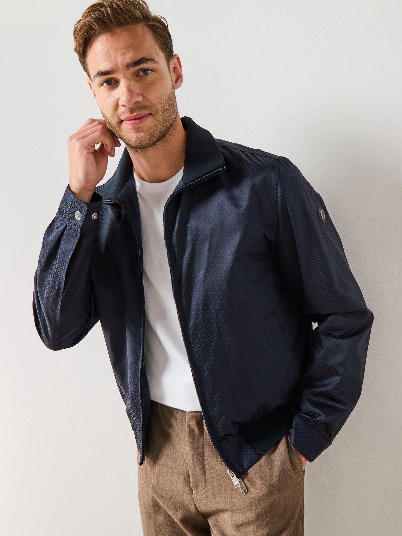 BOSS C-Casamu All Over Monogram Lightweight Jacket - Navy