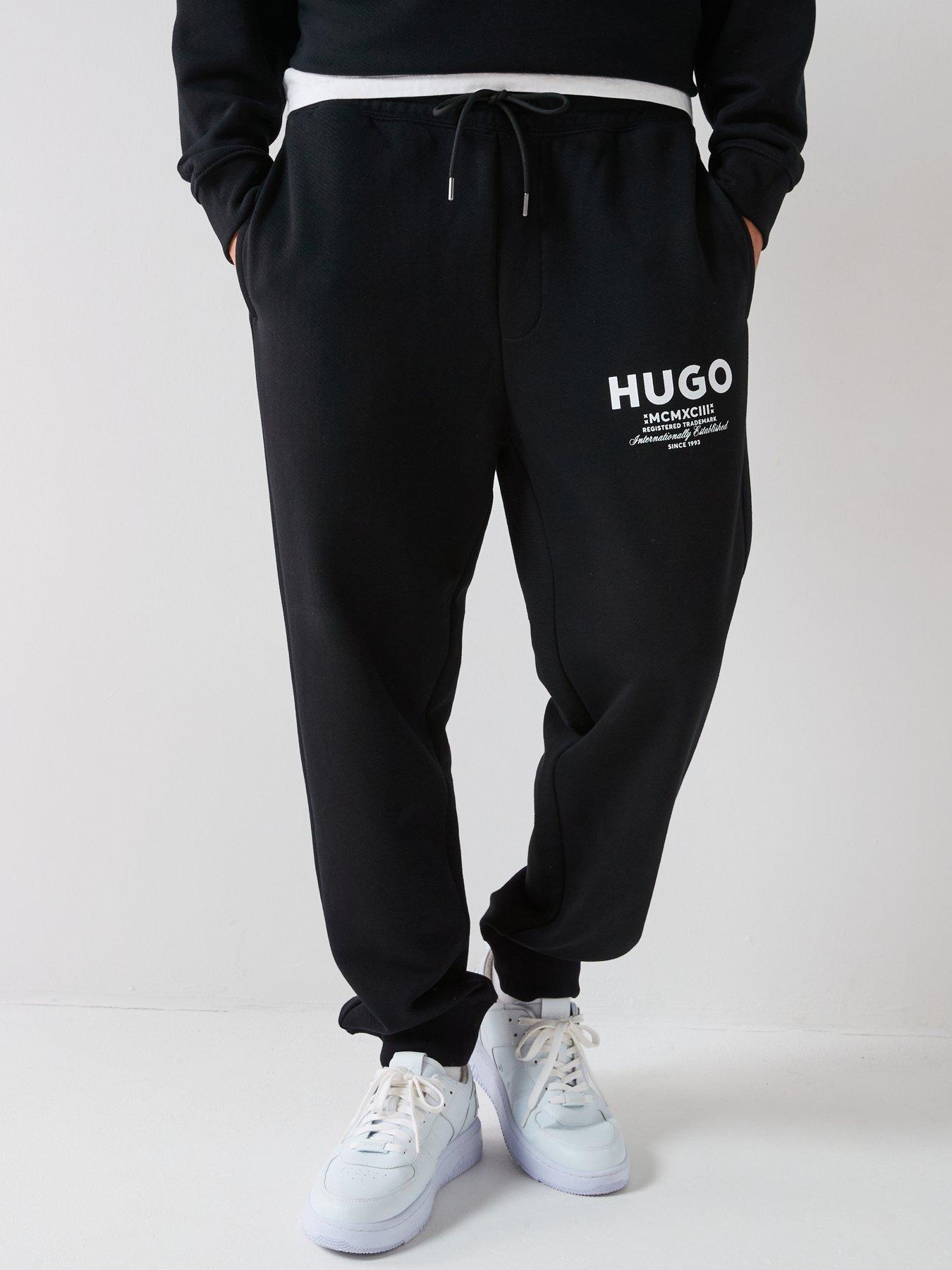 HUGO Blue Nevez Loose International Logo Joggers - Black