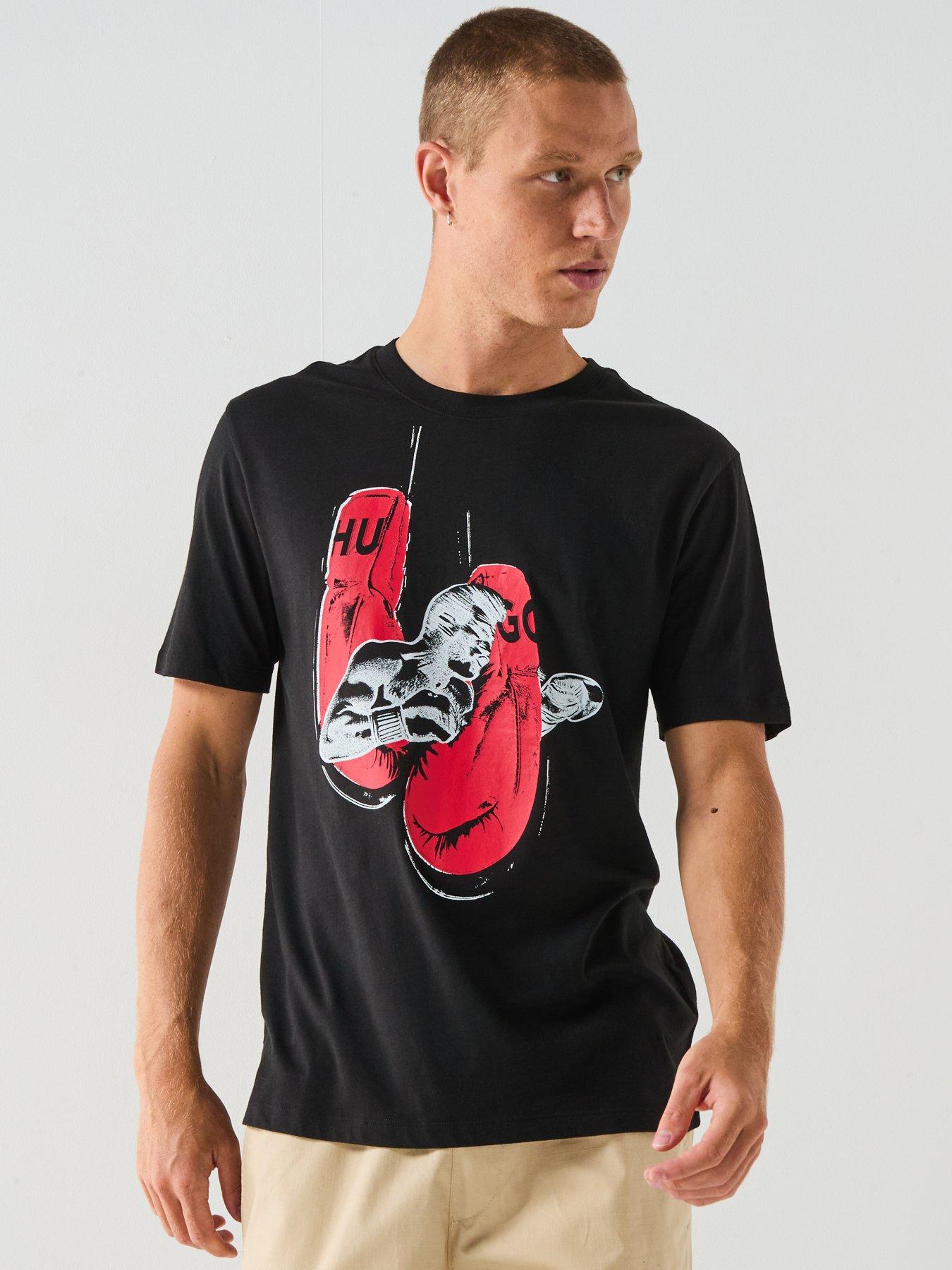 Image 1 of 6 of HUGO Regular Fit Diboxer T-shirt - Black