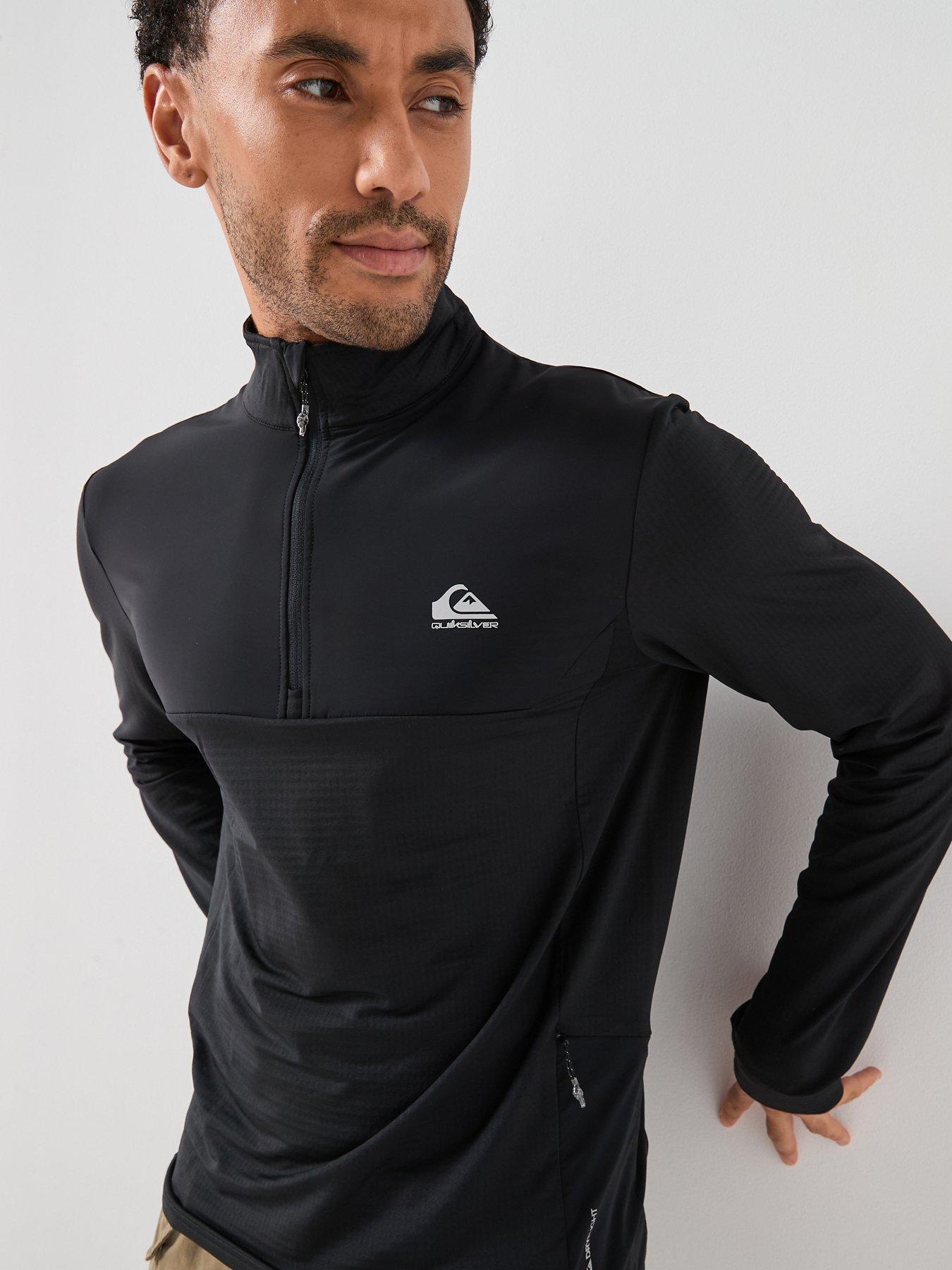 Quiksilver Mens Skiing Early Start Half Zip Fleece - Black