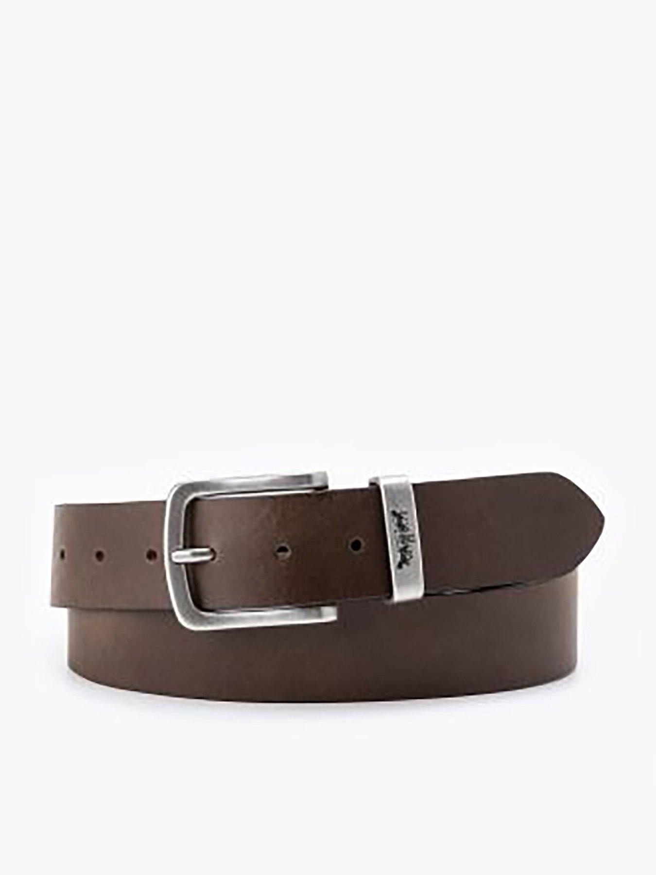 Image 1 of 2 of Levi's Metal Two Horse Keeper Leather Belt - Brown