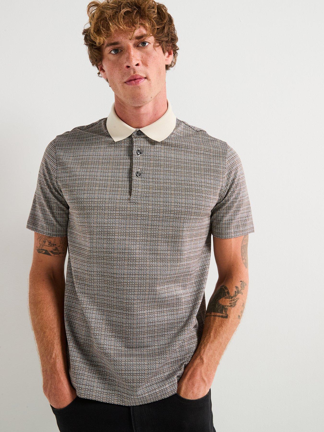 undefined Boss H-parris 102 Regular Fit All Over Pattern Polo Shirt - Light Beige