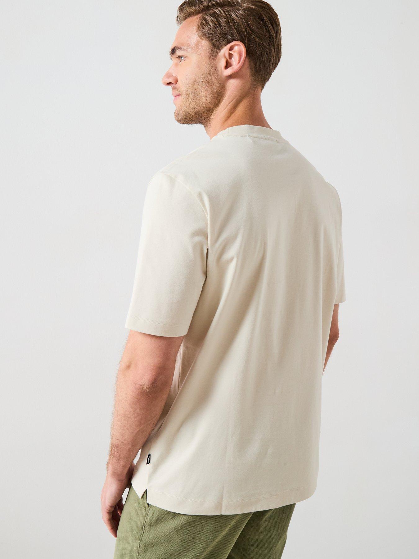 Image 2 of 6 of BOSS Double B-Monogram Crew Neck T-Shirt - Cream