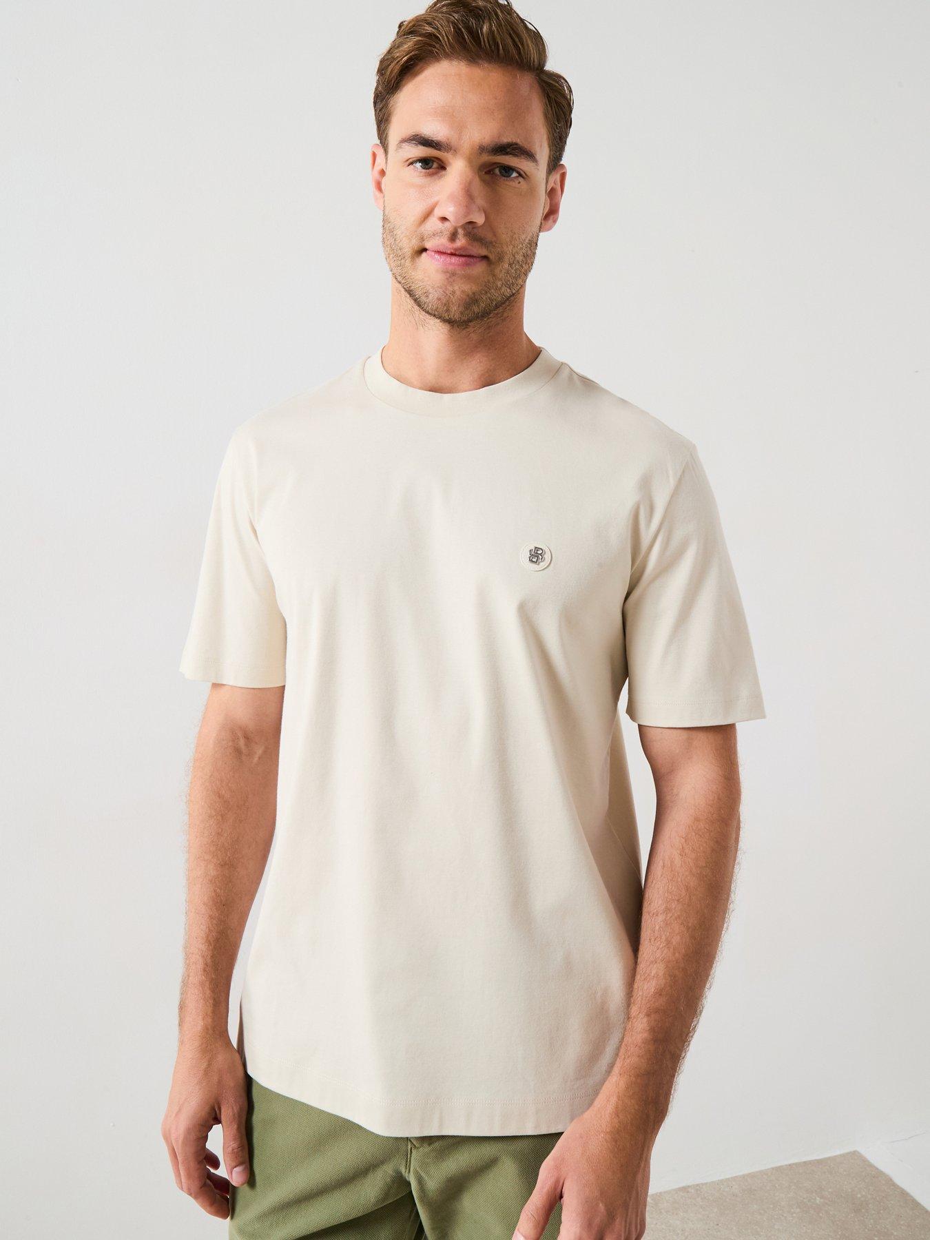 Image 5 of 6 of BOSS Double B-Monogram Crew Neck T-Shirt - Cream