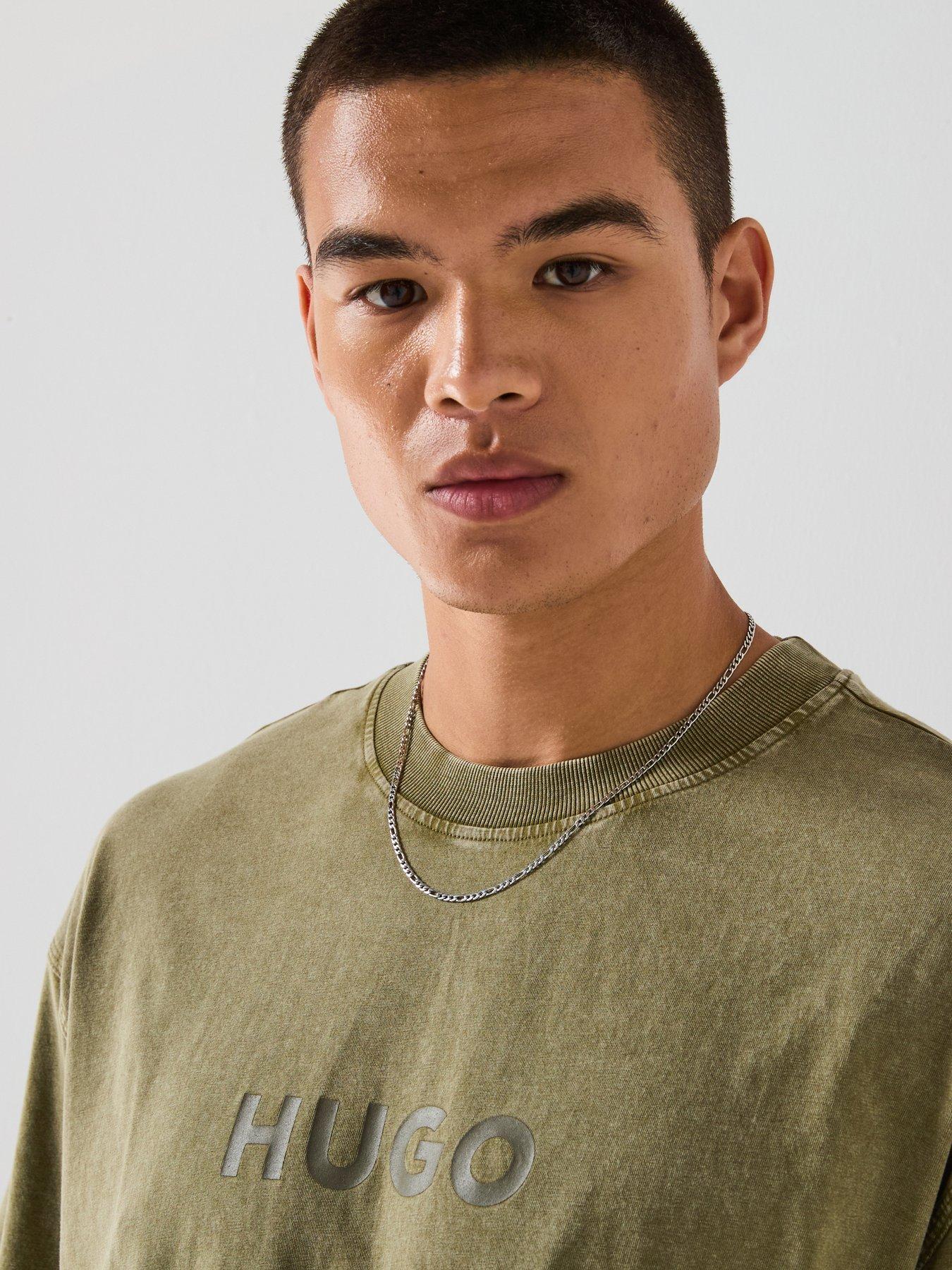 hugo-nebute-washed-loose-fit-centre-logo-t-shirt-greendetail