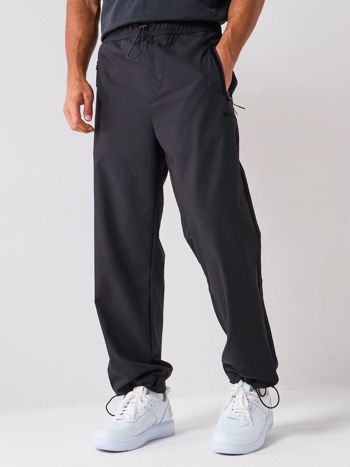 HUGO Straight Fit Gabri253 Tech Trousers - Black